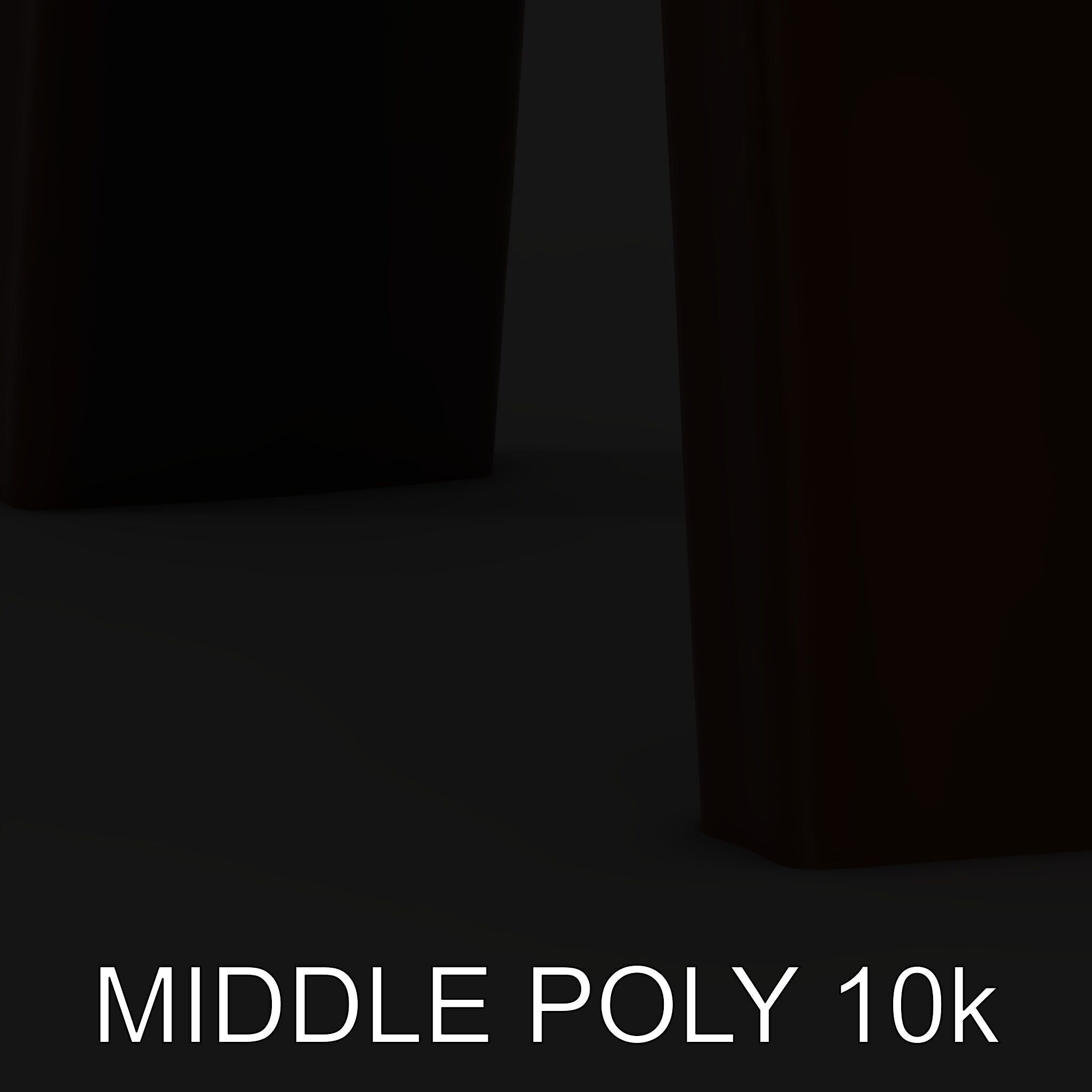 Rustic Industrial Metal Aframe Table Leg Model Pack Low-poly 3D model_8