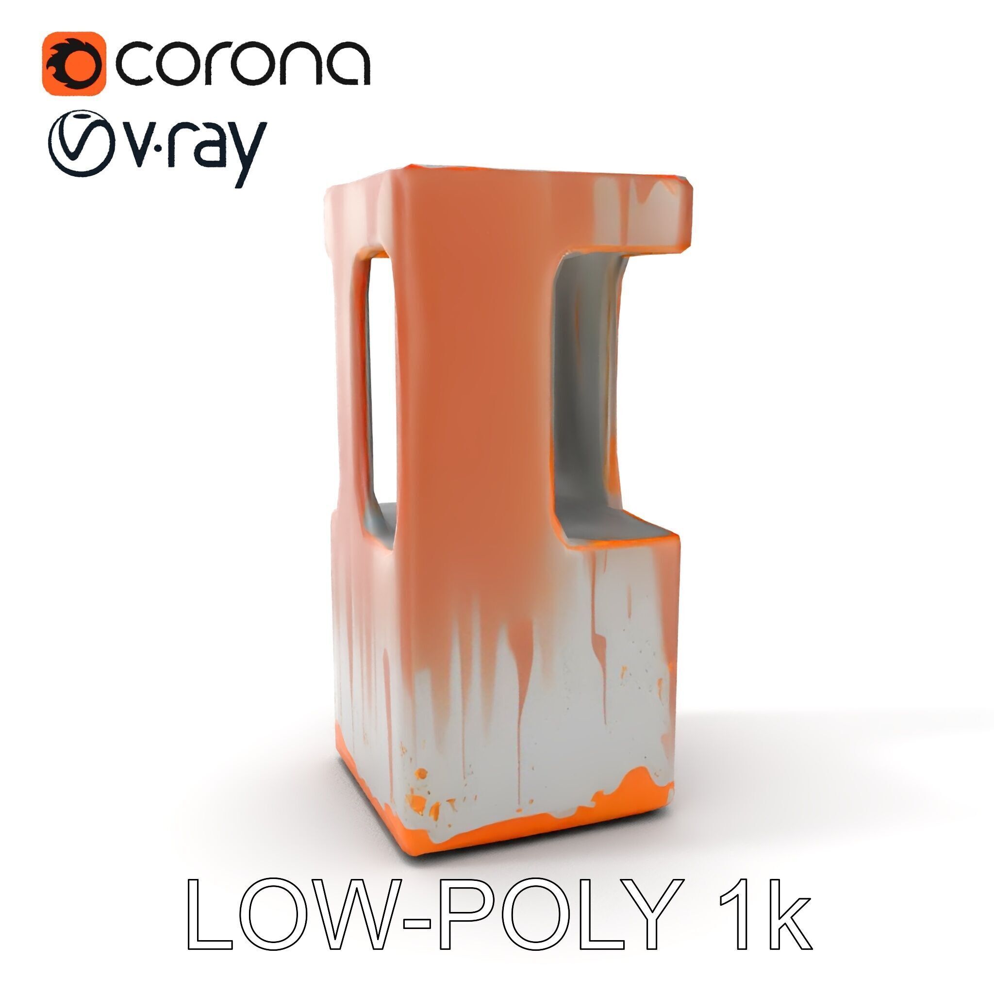 Modern Industrial Rusty Block Model Pack Low-poly 3D model_7