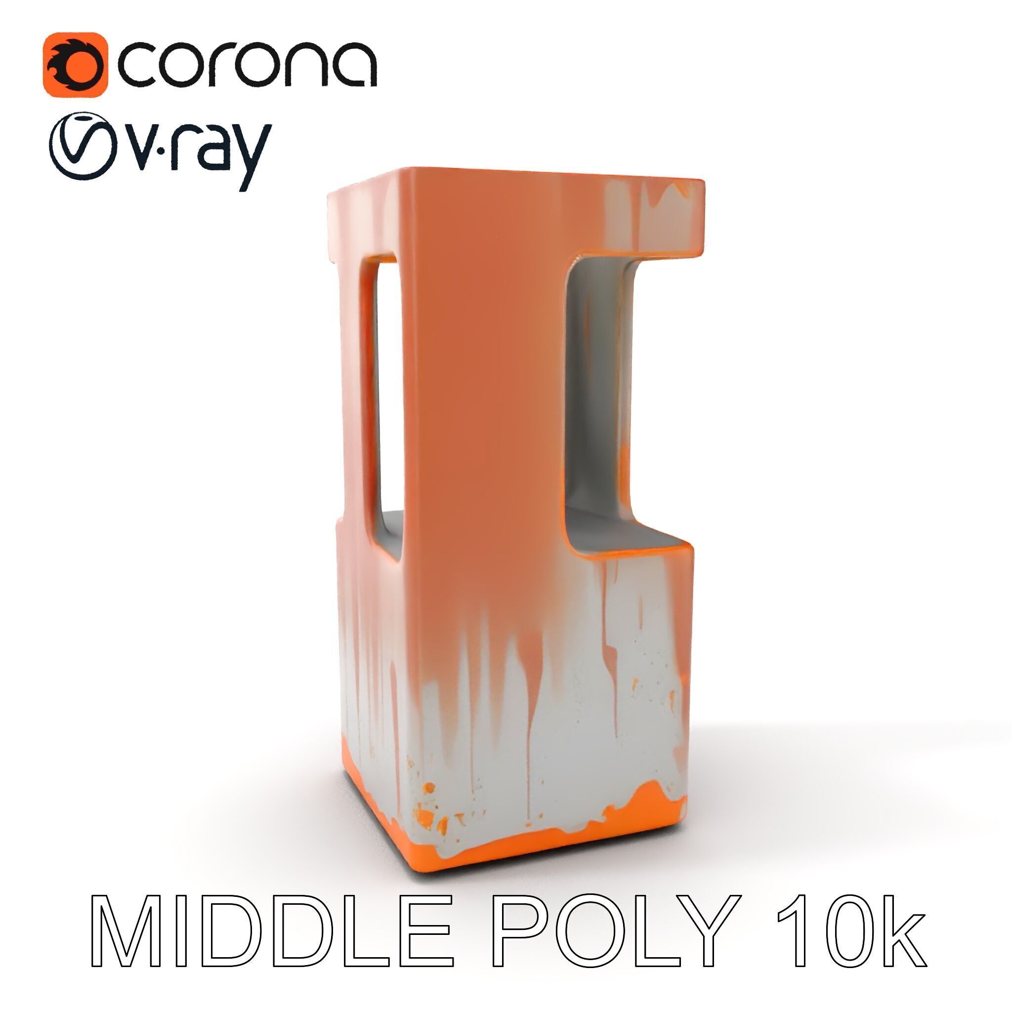 Modern Industrial Rusty Block Model Pack Low-poly 3D model_6