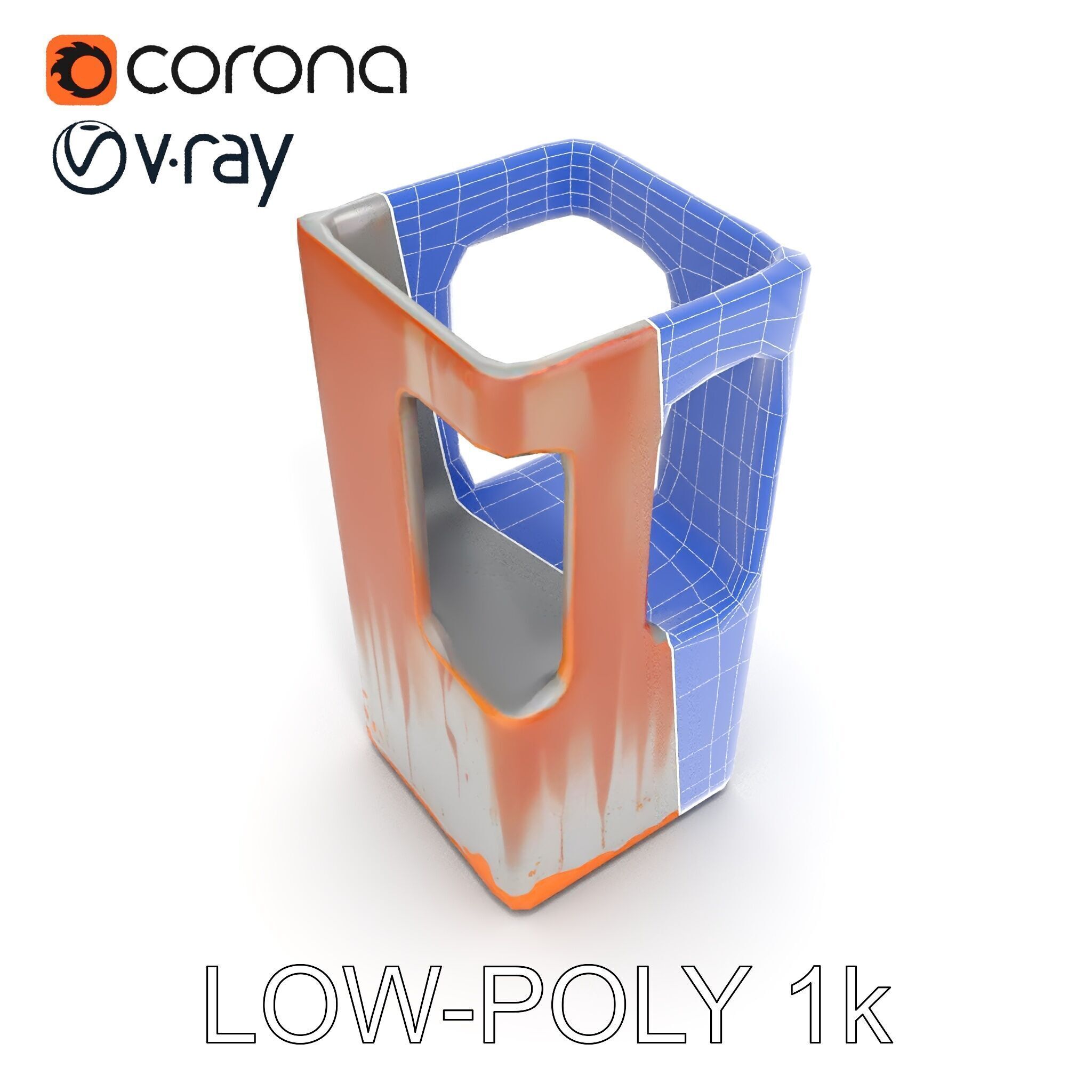 Modern Industrial Rusty Block Model Pack Low-poly 3D model_20