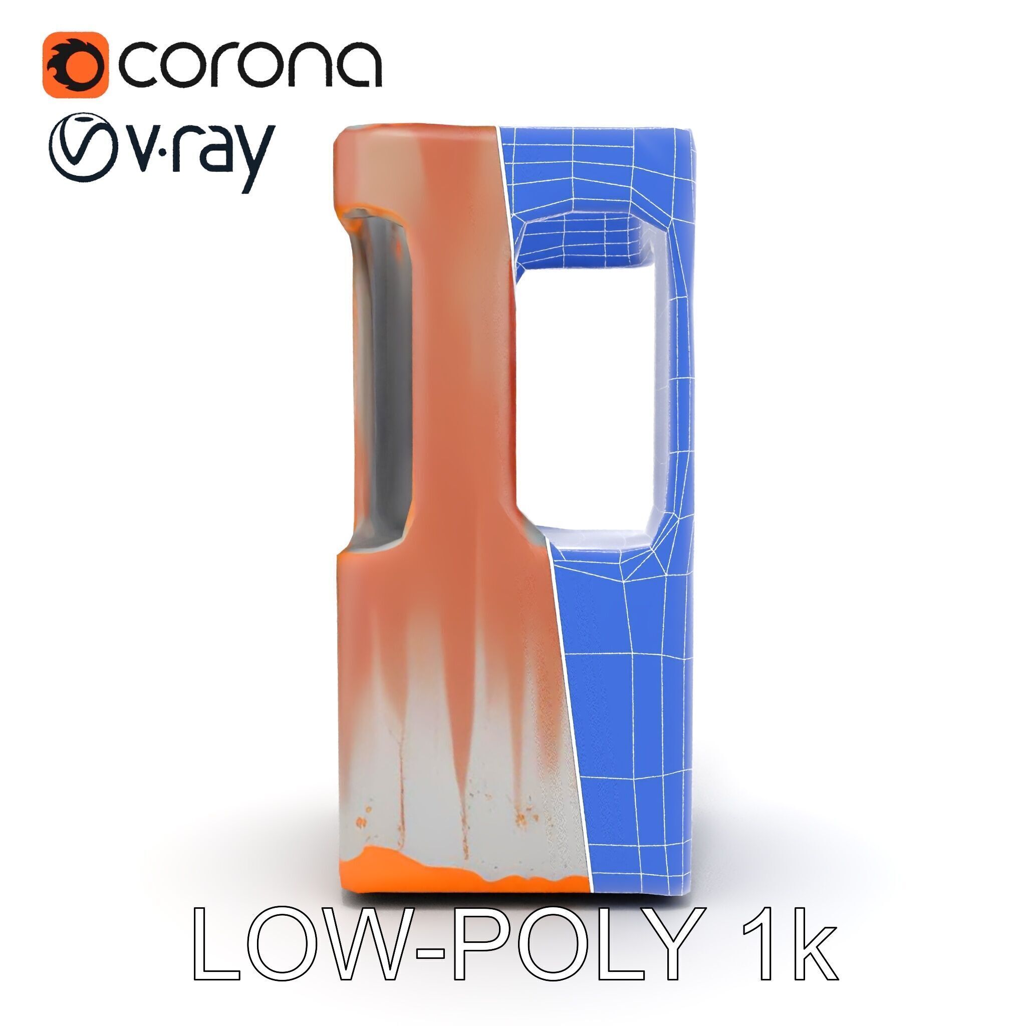 Modern Industrial Rusty Block Model Pack Low-poly 3D model_25