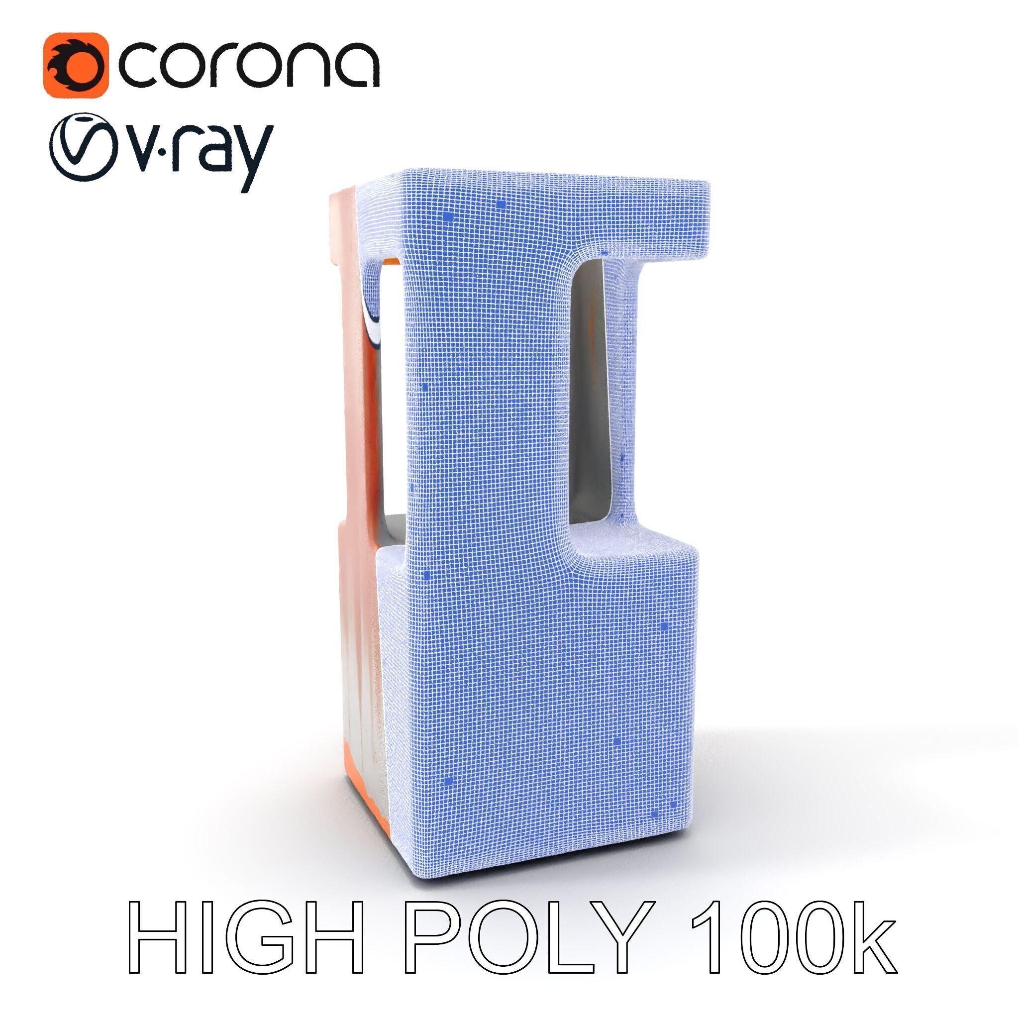 Modern Industrial Rusty Block Model Pack Low-poly 3D model_4