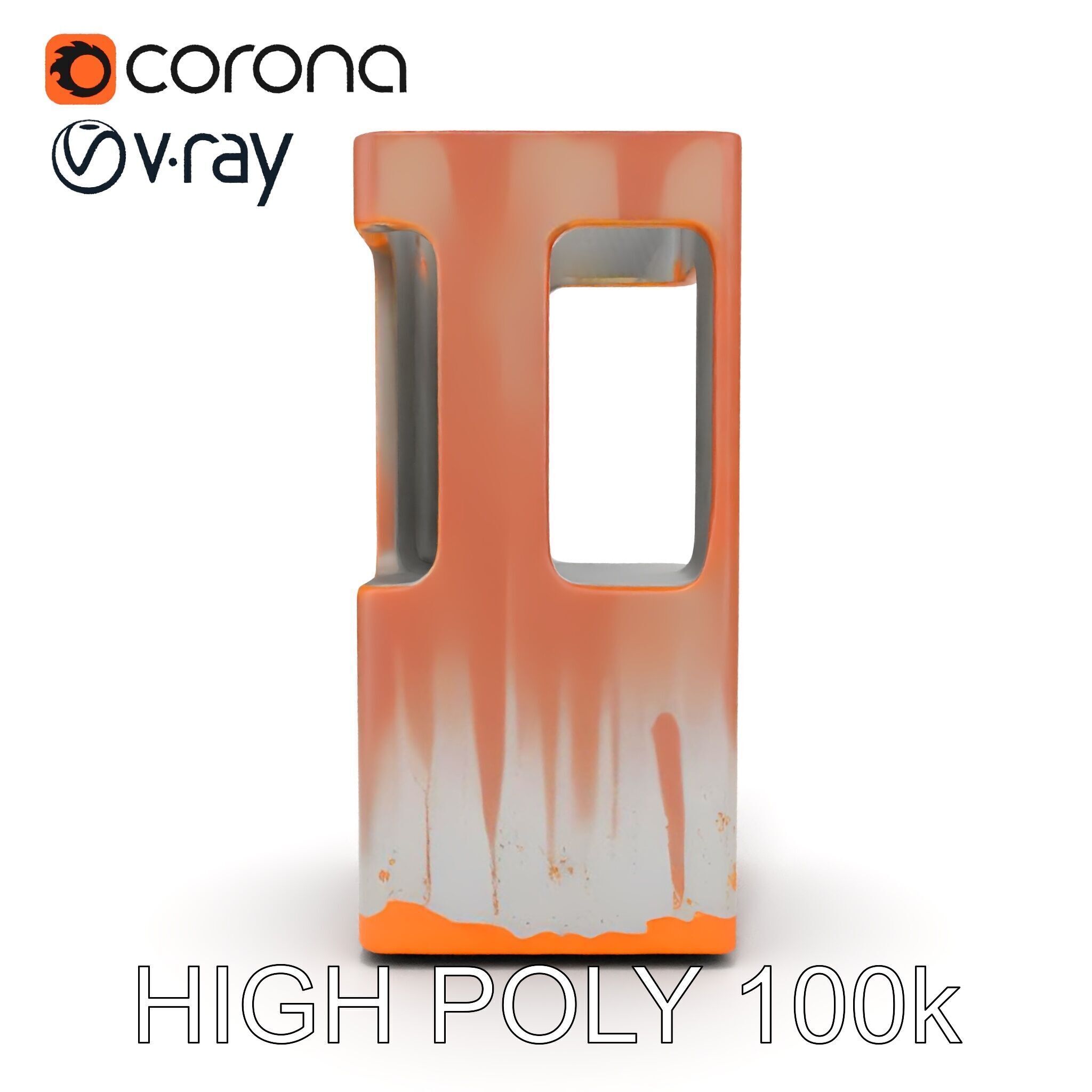 Modern Industrial Rusty Block Model Pack Low-poly 3D model_32