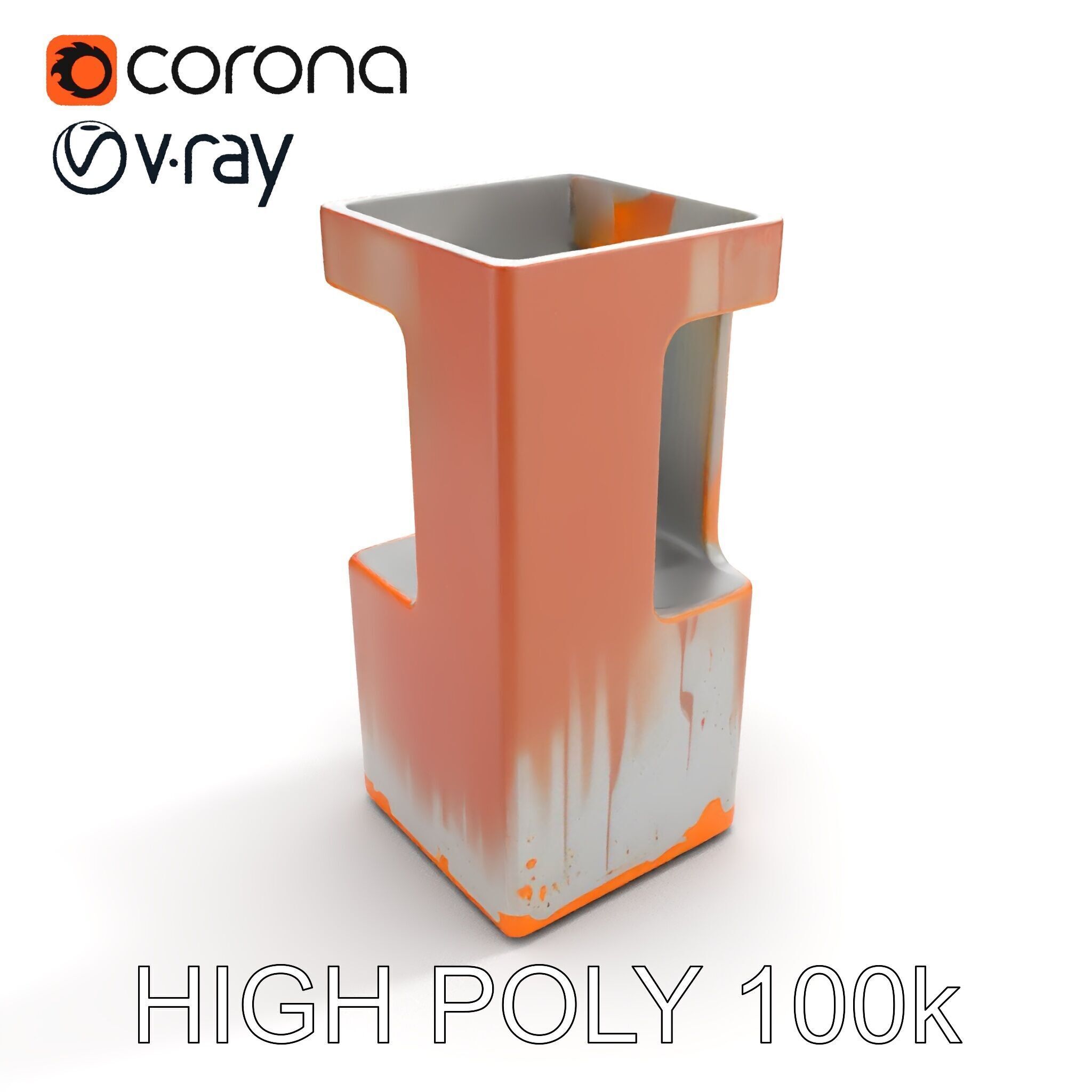 Modern Industrial Rusty Block Model Pack Low-poly 3D model_15