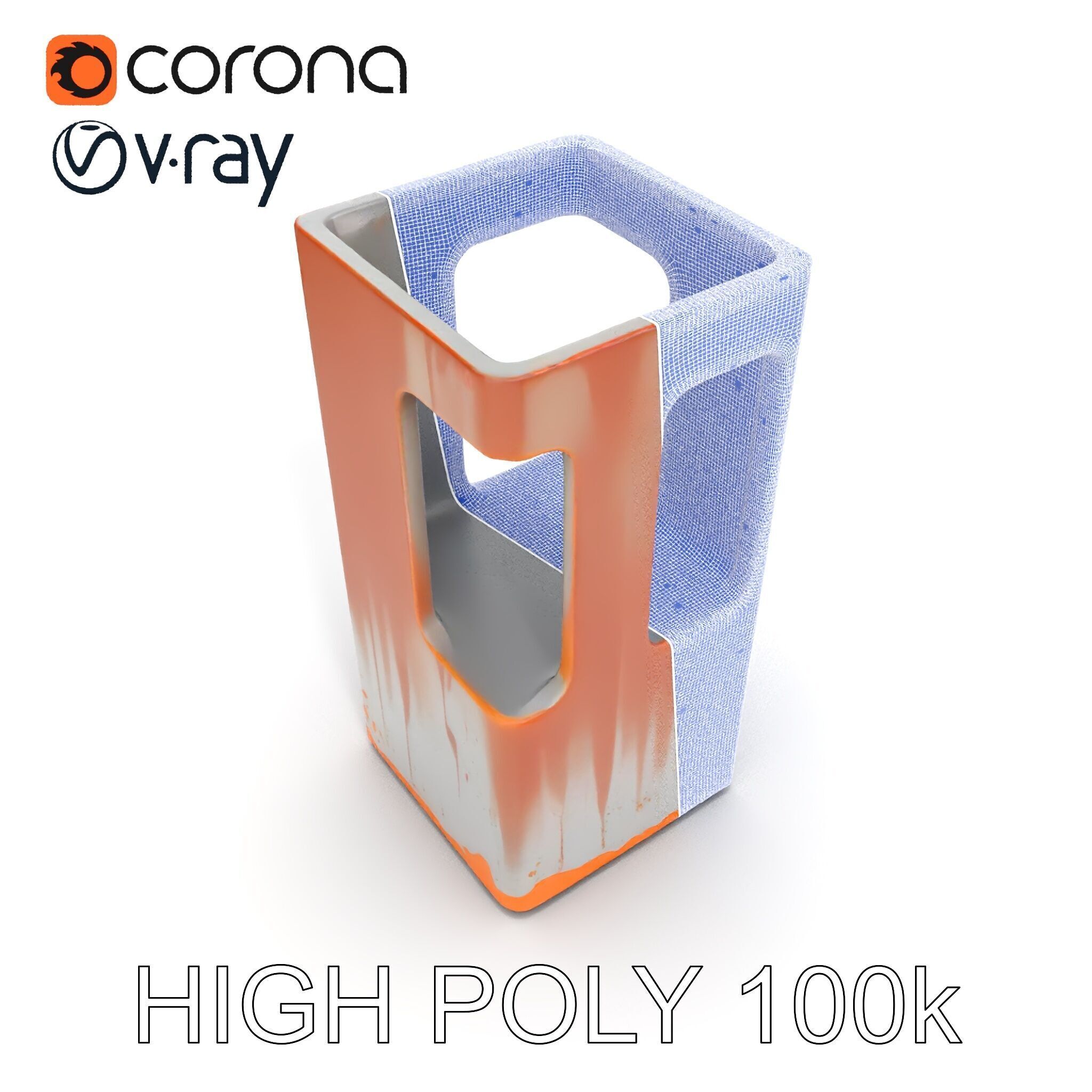 Modern Industrial Rusty Block Model Pack Low-poly 3D model_29