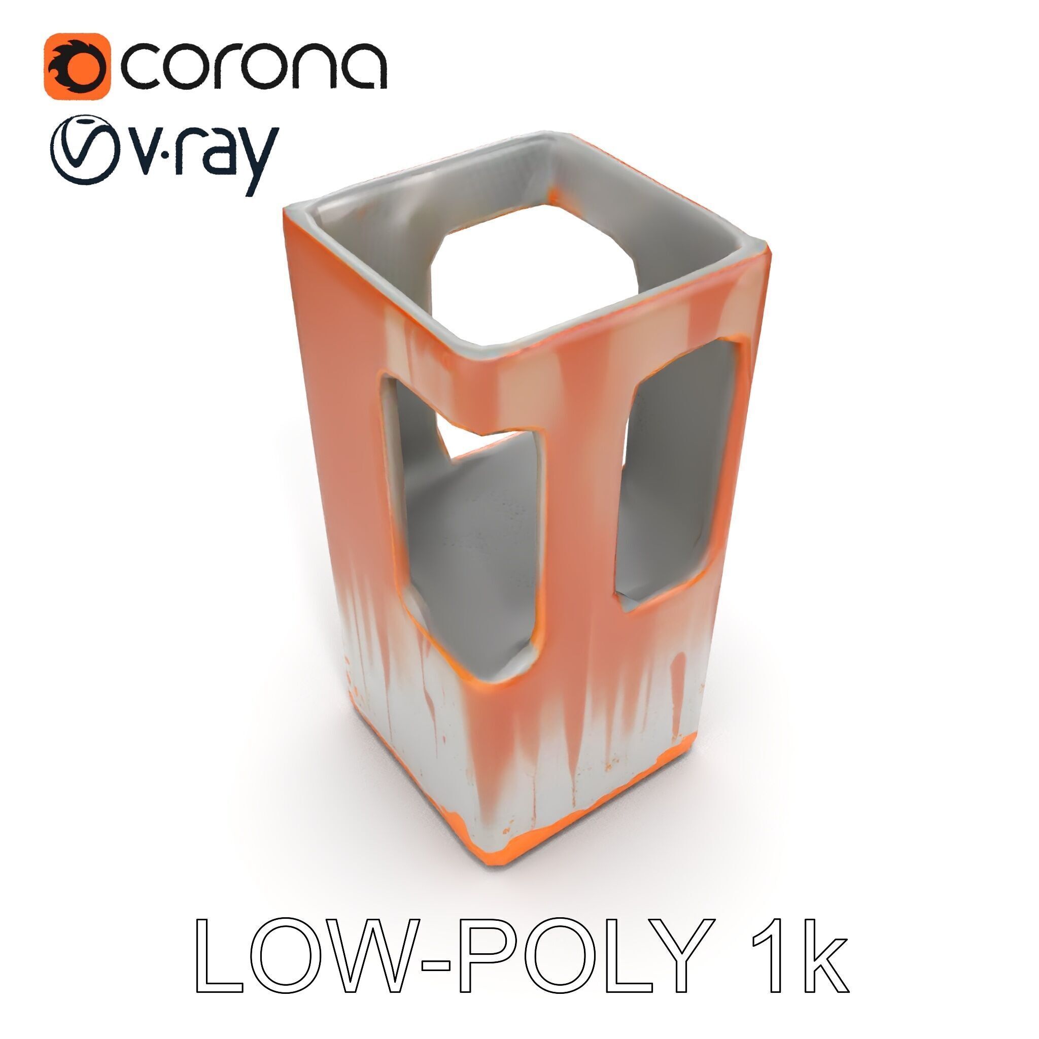 Modern Industrial Rusty Block Model Pack Low-poly 3D model_14