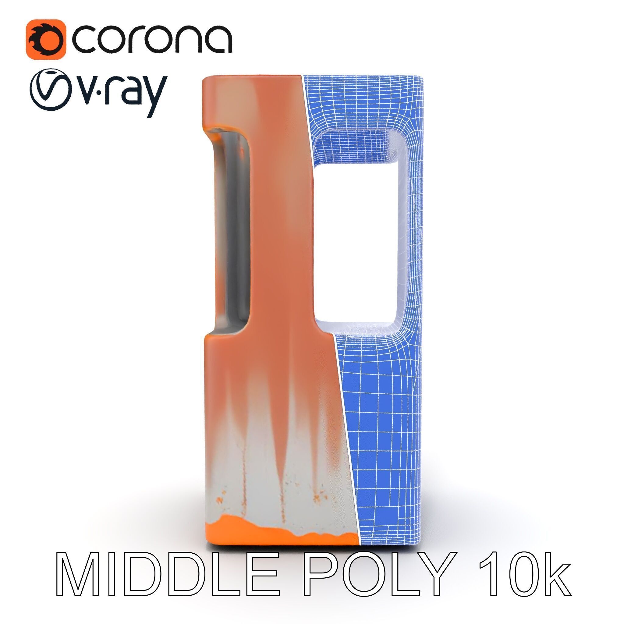 Modern Industrial Rusty Block Model Pack Low-poly 3D model_30