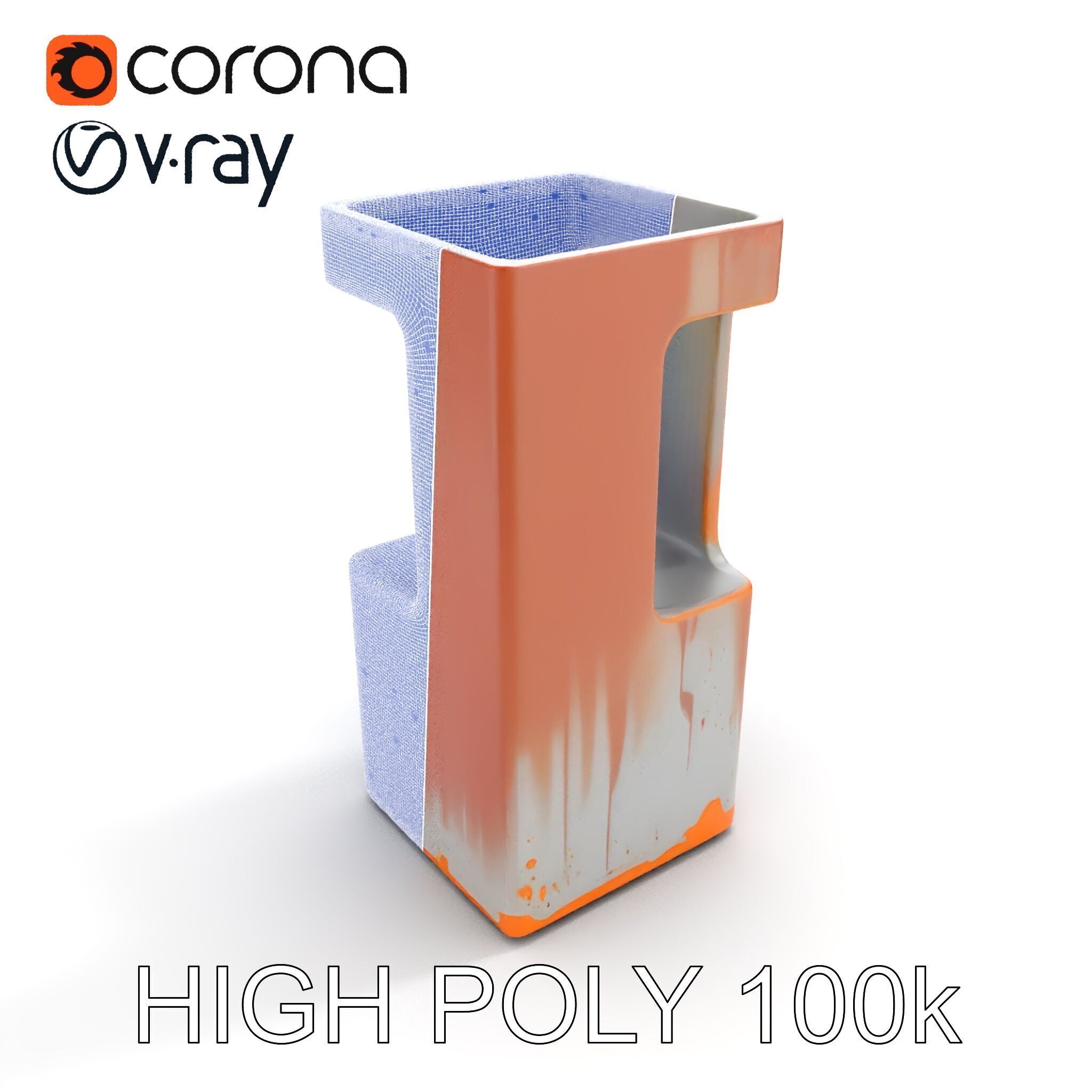 Modern Industrial Rusty Block Model Pack Low-poly 3D model_18