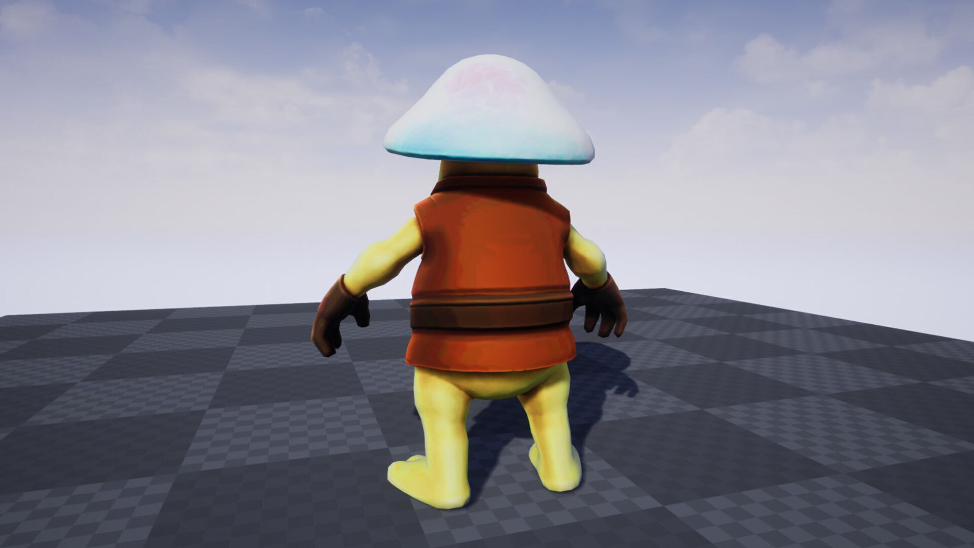 Mushroom Forager - Game ready character Low-poly 3D model_4