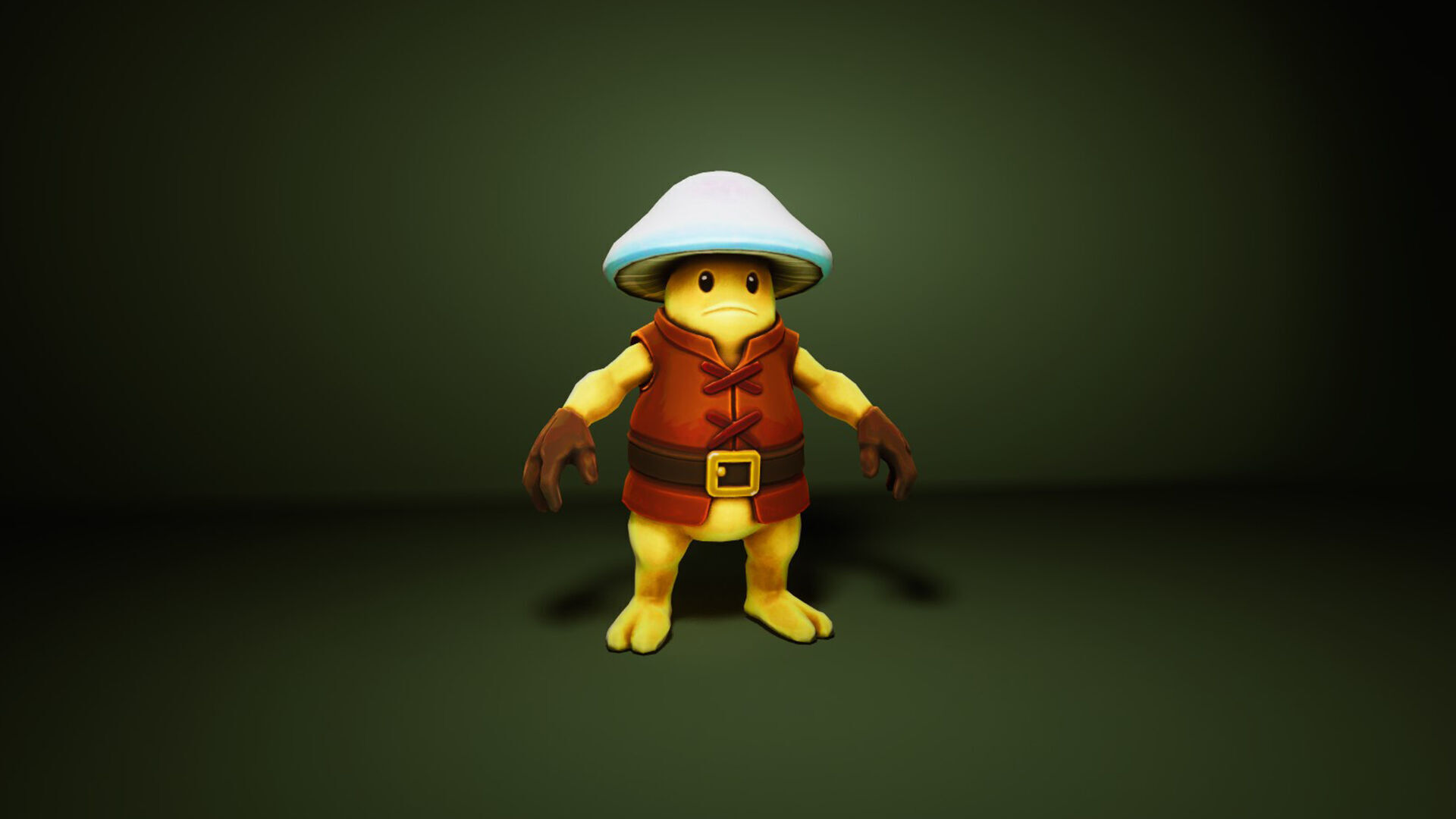 Mushroom Forager - Game ready character Low-poly 3D model_2