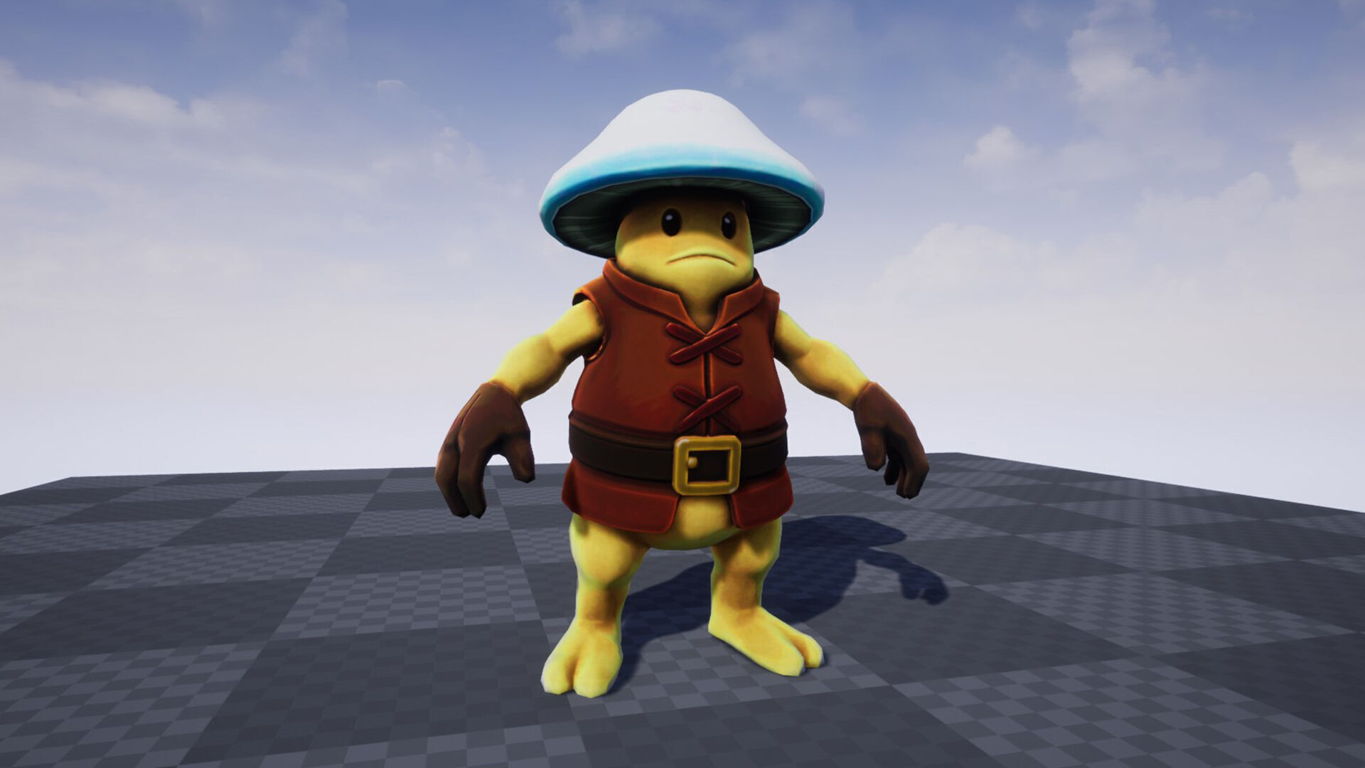 Mushroom Forager - Game ready character Low-poly 3D model_3