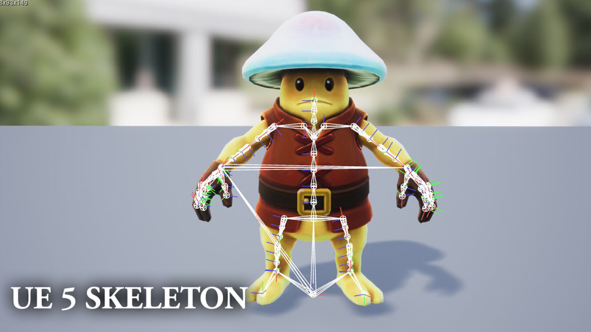 Mushroom Forager - Game ready character Low-poly 3D model_5