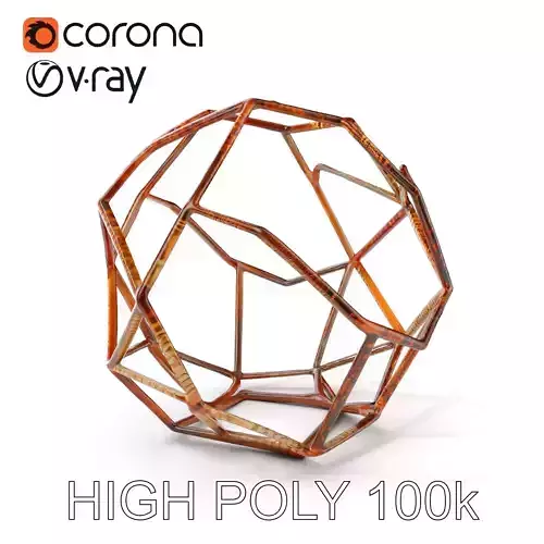 Rustic Geometric Wireframe Model Pack Low-poly 3D model