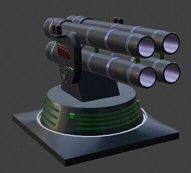 TD Tower 006 Missile Launcher Low-poly 3D model