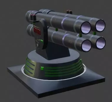 TD Tower 006 Missile Launcher Low-poly 3D model_0