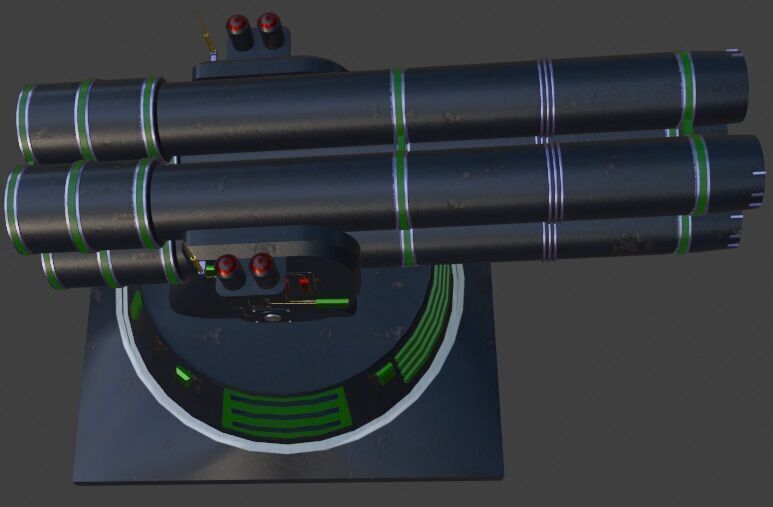 TD Tower 006 Missile Launcher Low-poly 3D model_6
