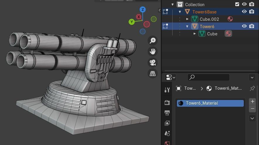 TD Tower 006 Missile Launcher Low-poly 3D model_10