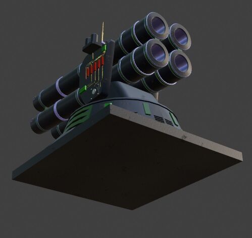 TD Tower 006 Missile Launcher Low-poly 3D model_7