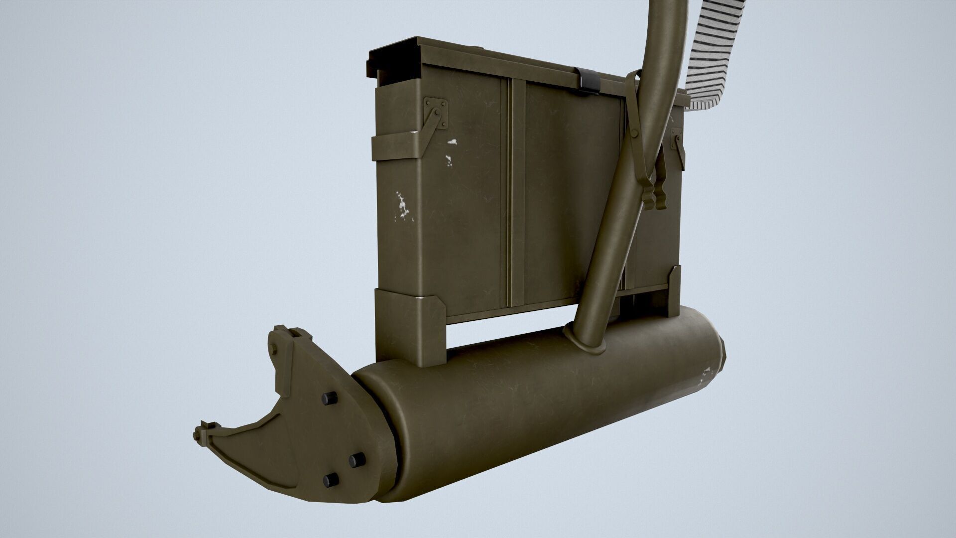 Machine Gun M-60D With Helicopter Mount Low-poly 3D model_3