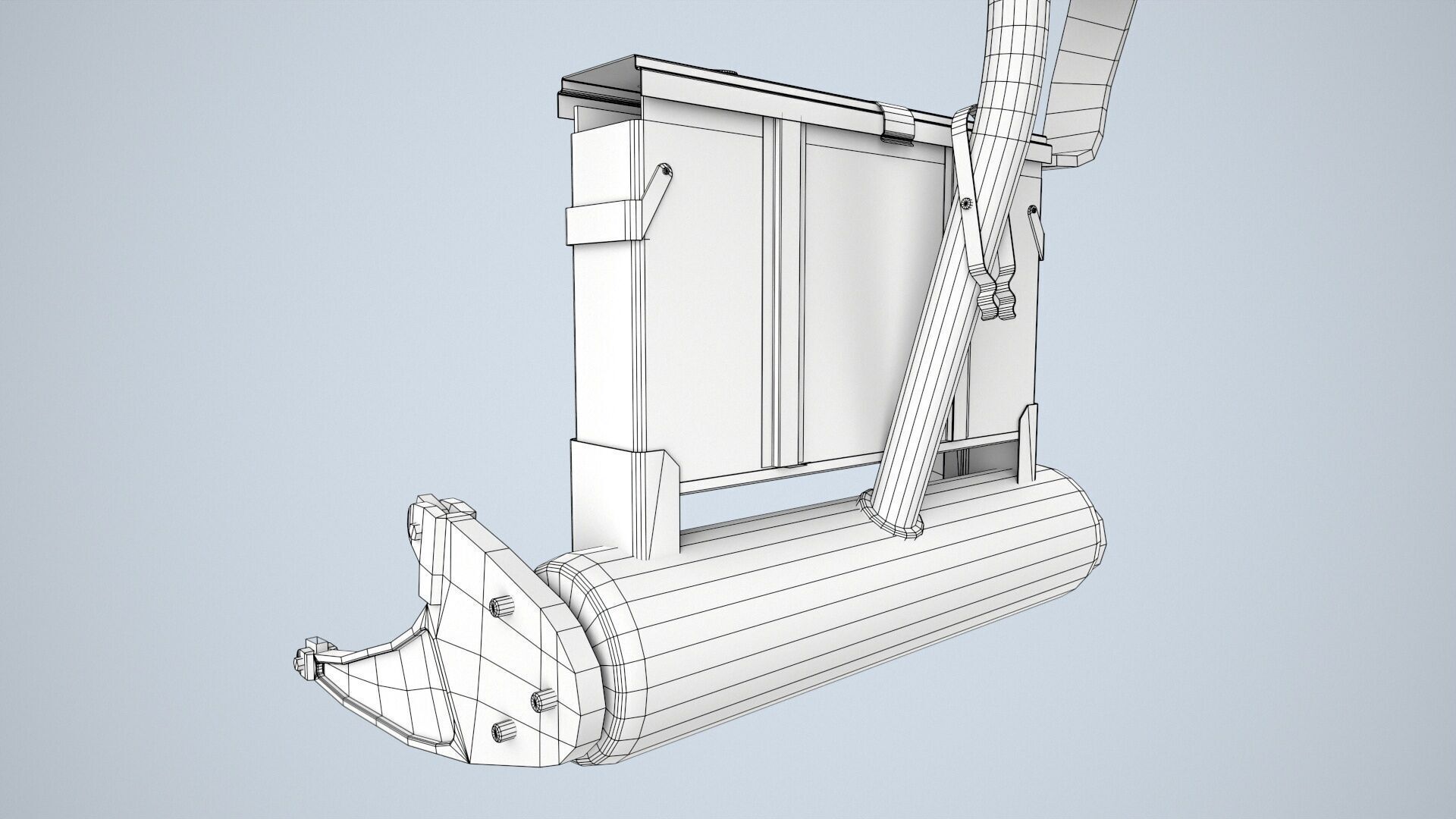 Machine Gun M-60D With Helicopter Mount Low-poly 3D model_9