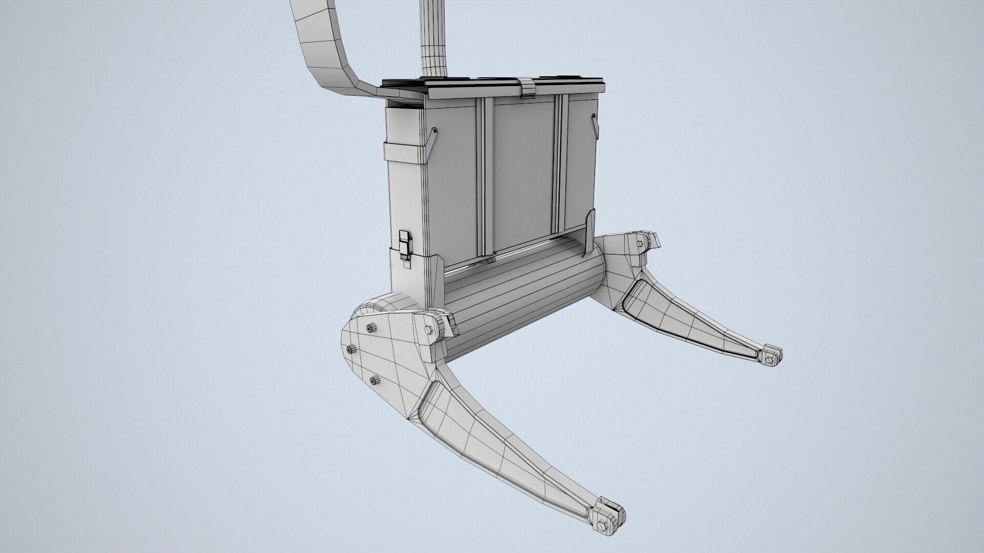 Machine Gun M-60D With Helicopter Mount Low-poly 3D model_10