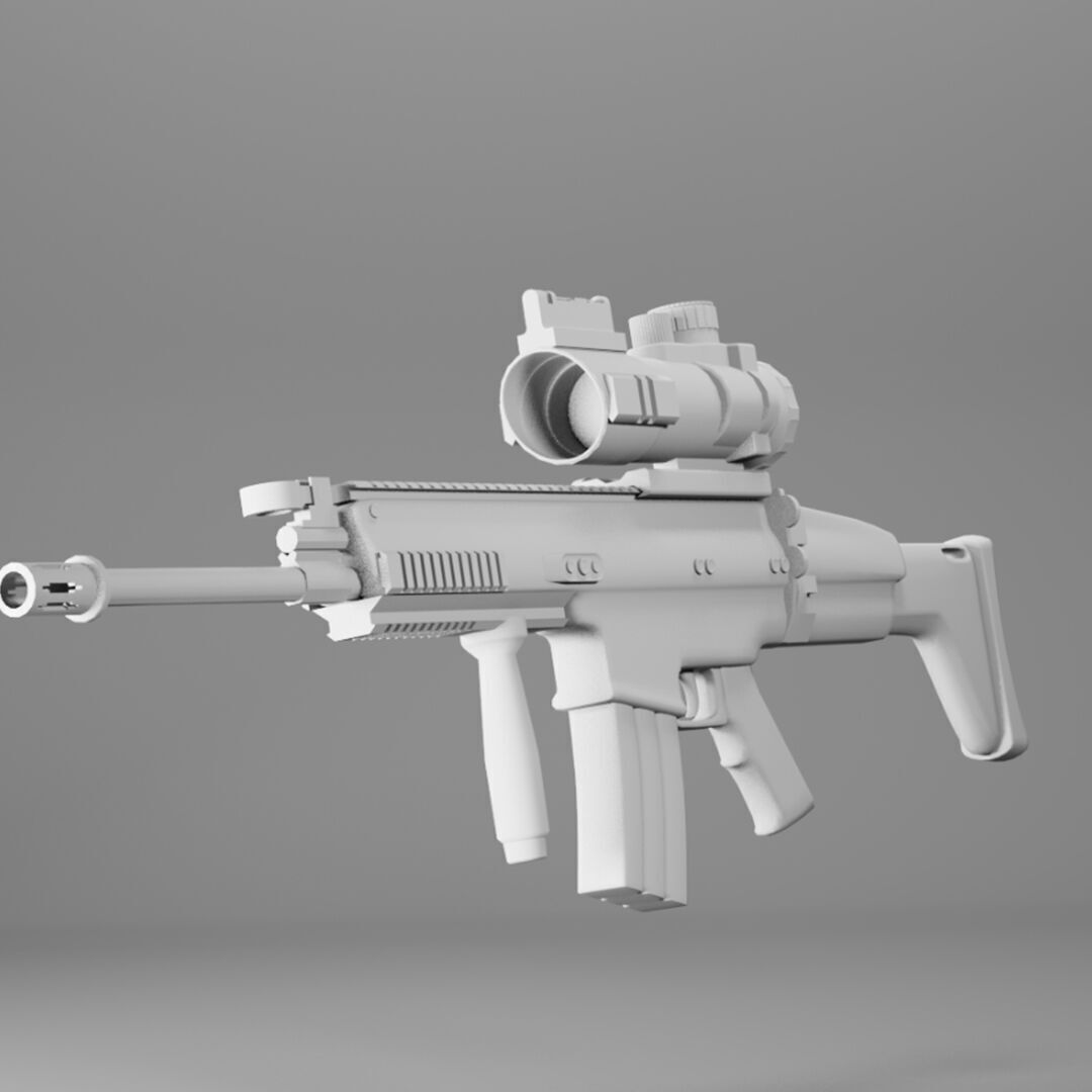 Scar-L Gun 3D Model Low-poly 3D model_8