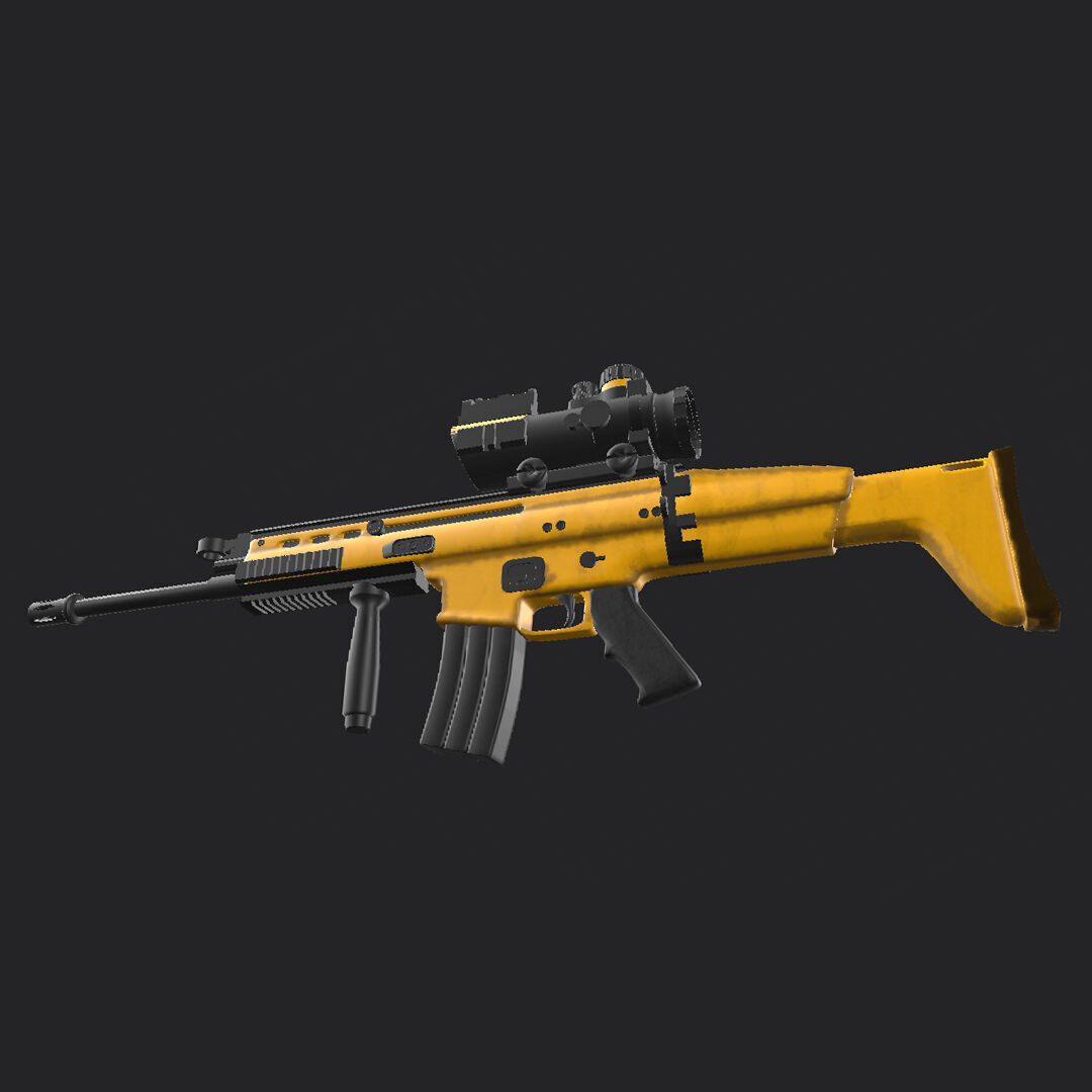 Scar-L Gun 3D Model Low-poly 3D model_6