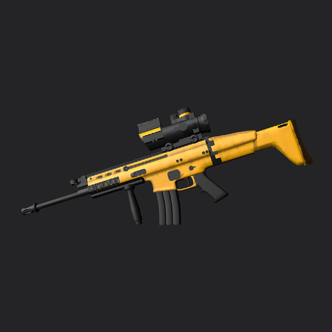 Scar-L Gun 3D Model Low-poly 3D model_2
