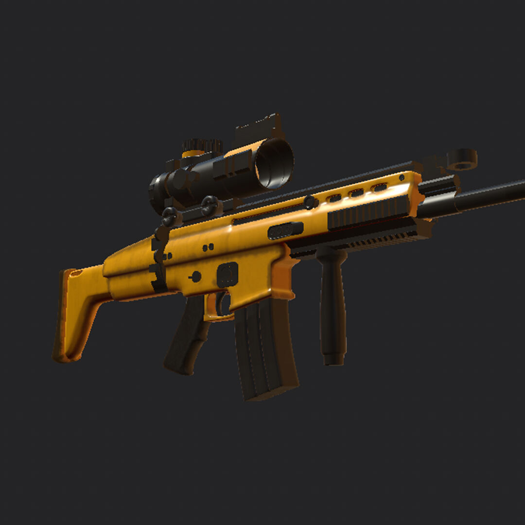 Scar-L Gun 3D Model Low-poly 3D model_5