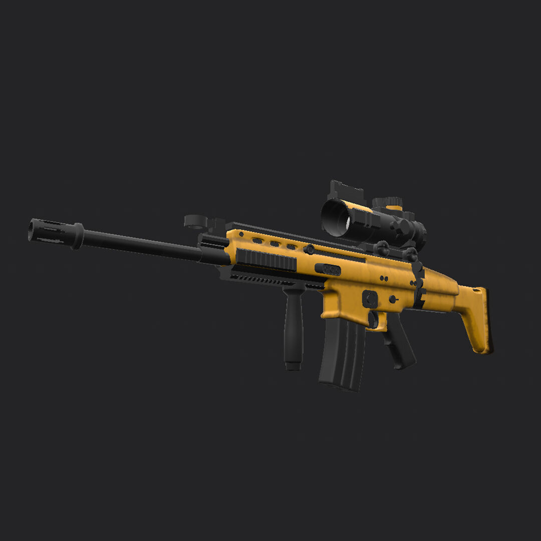 Scar-L Gun 3D Model Low-poly 3D model_4