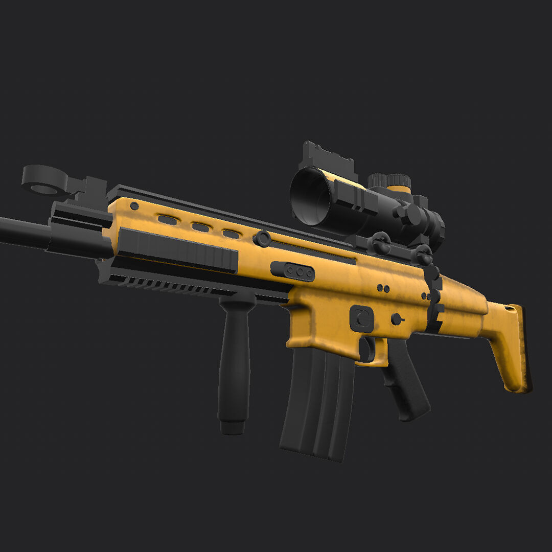 Scar-L Gun 3D Model Low-poly 3D model_7