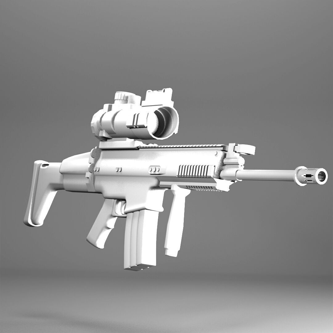 Scar-L Gun 3D Model Low-poly 3D model_3