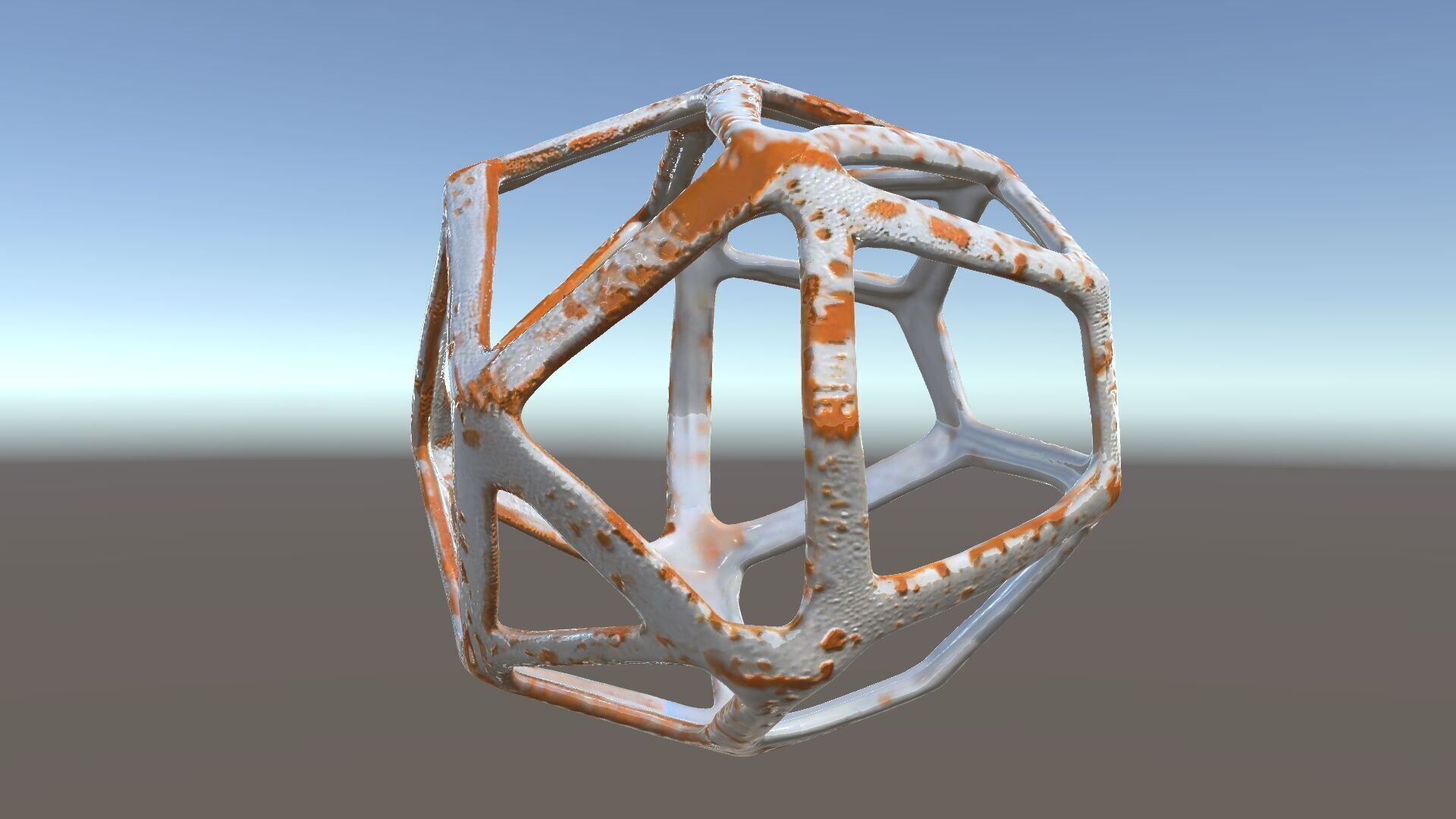 Geometric Metal Sculpture Model Pack Low-poly 3D model_5