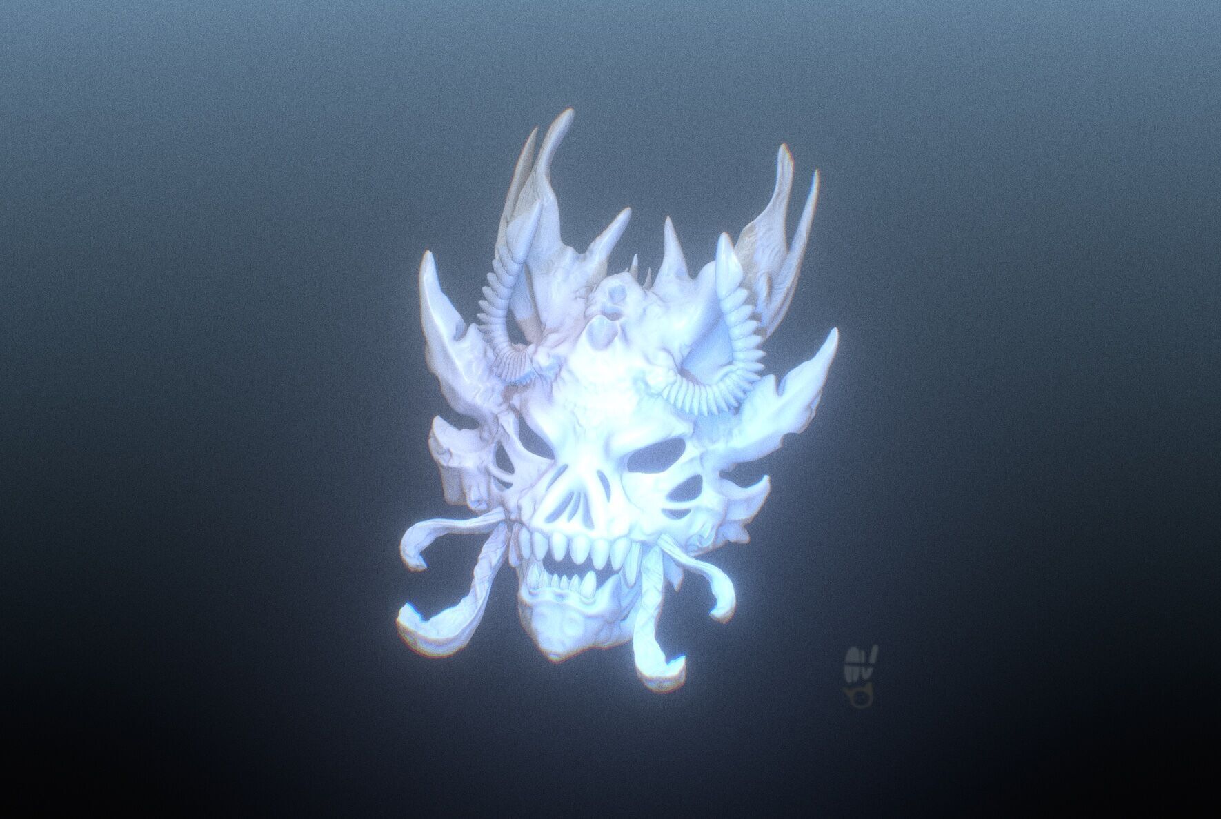 Demon Mask - 3D Printable STL Free 3D print model_4