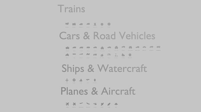 Vehicles Emoji Pack 3D Printable 44 Unique Emojis 3D print model