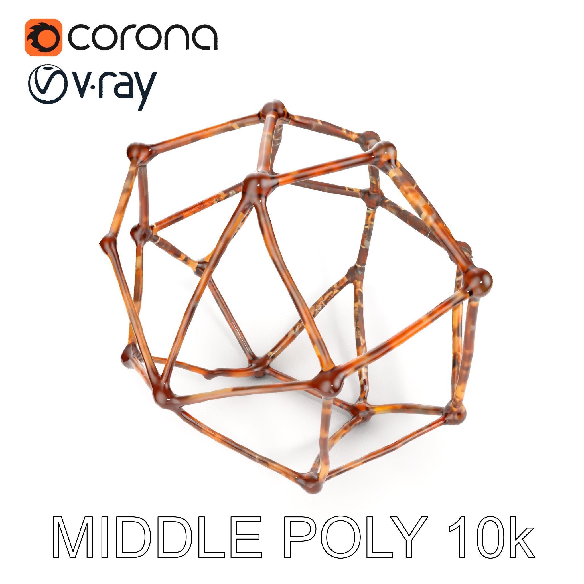 Geometric Metal Framework Model Pack Low-poly 3D model_6