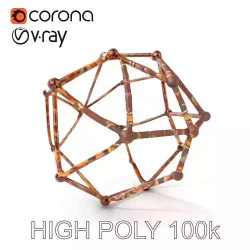 Geometric Metal Framework Model Pack Low-poly 3D model