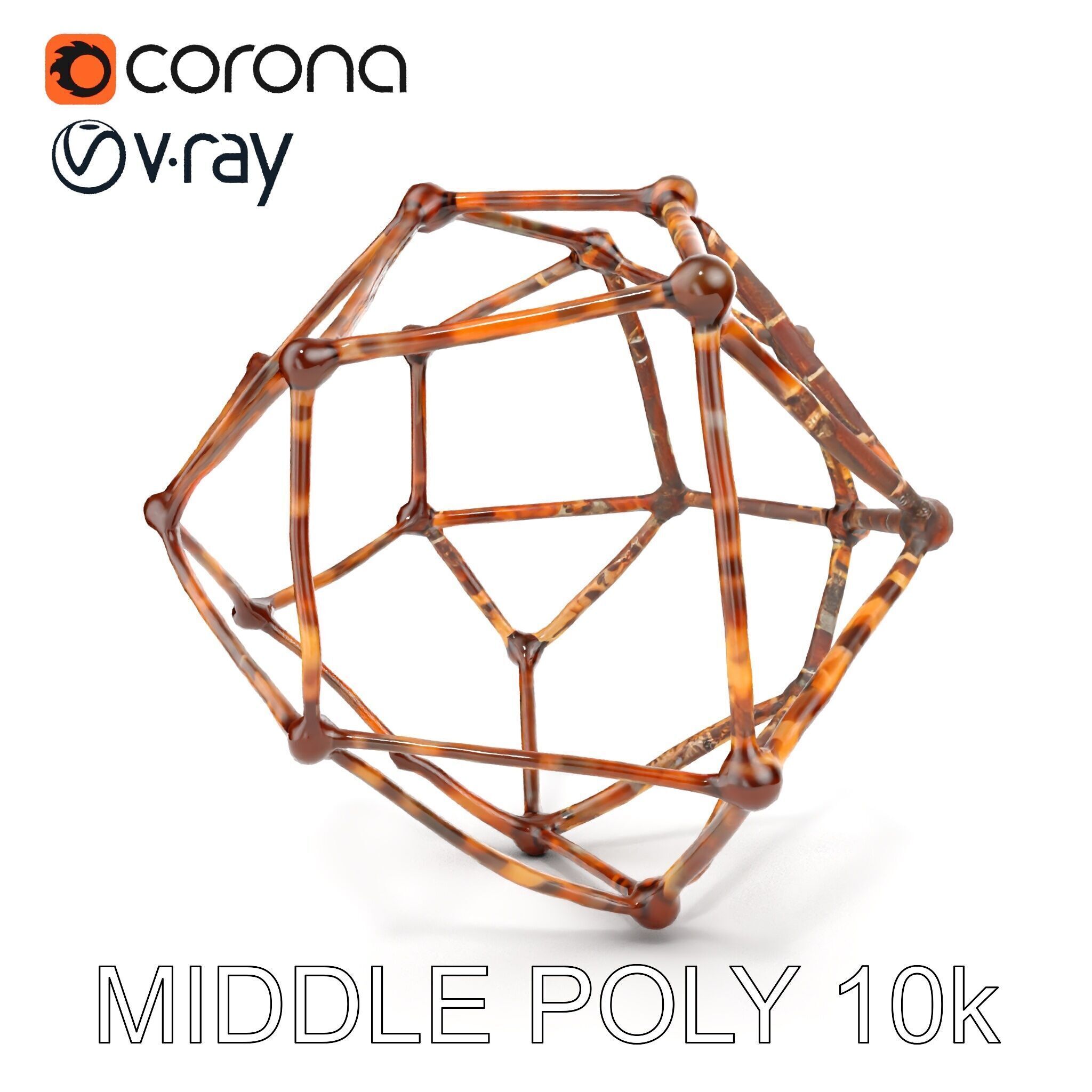 Geometric Metal Framework Model Pack Low-poly 3D model_14