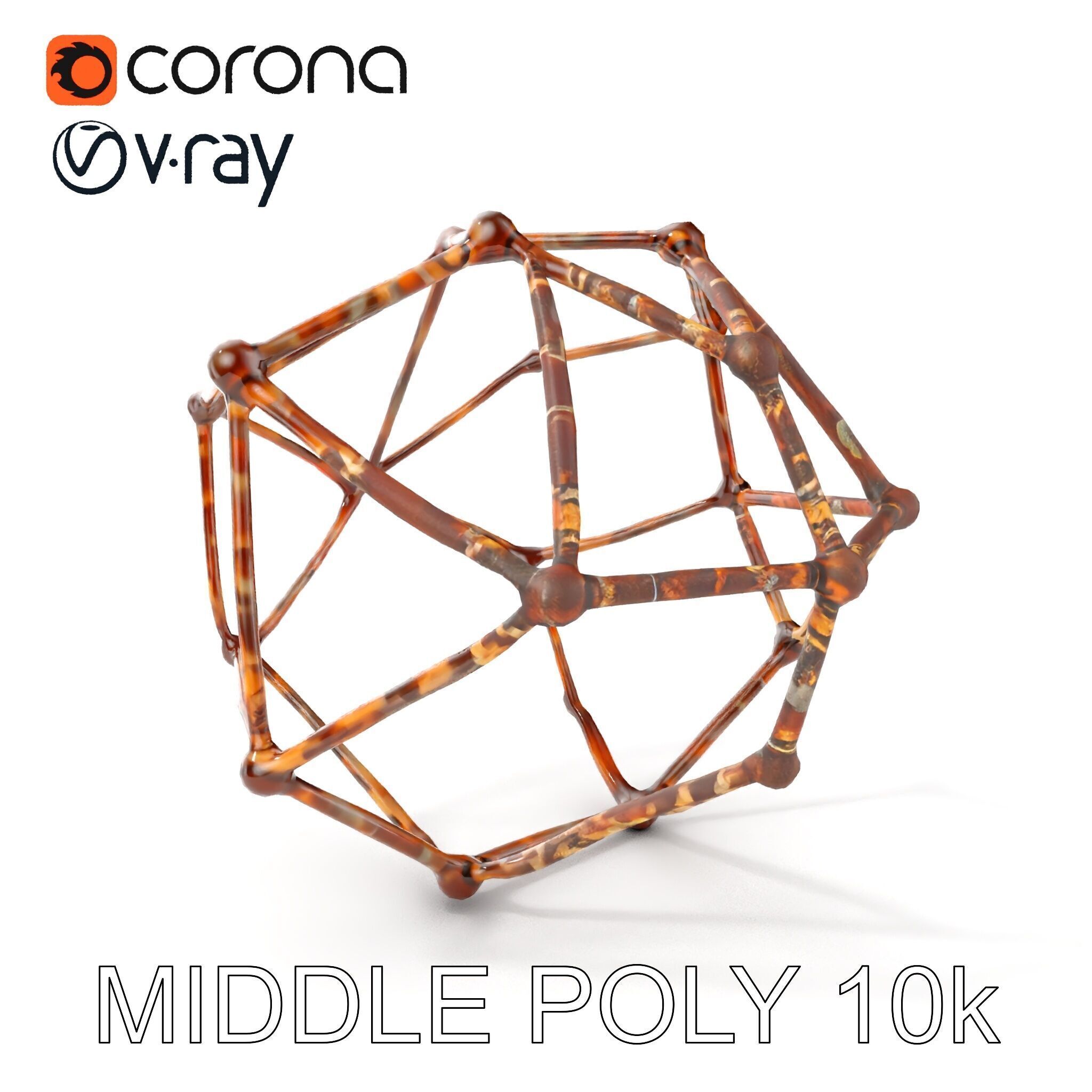 Geometric Metal Framework Model Pack Low-poly 3D model_11