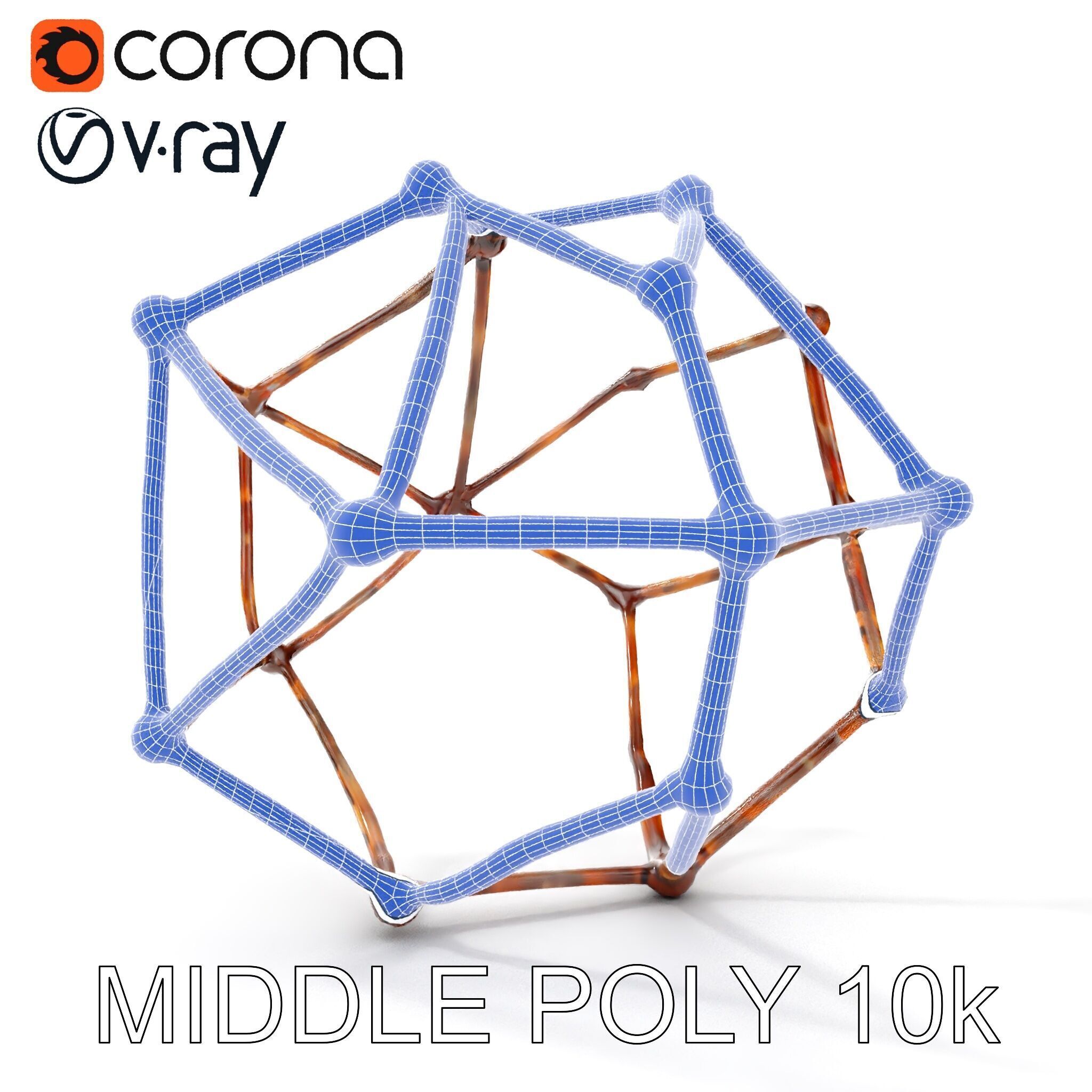 Geometric Metal Framework Model Pack Low-poly 3D model_22