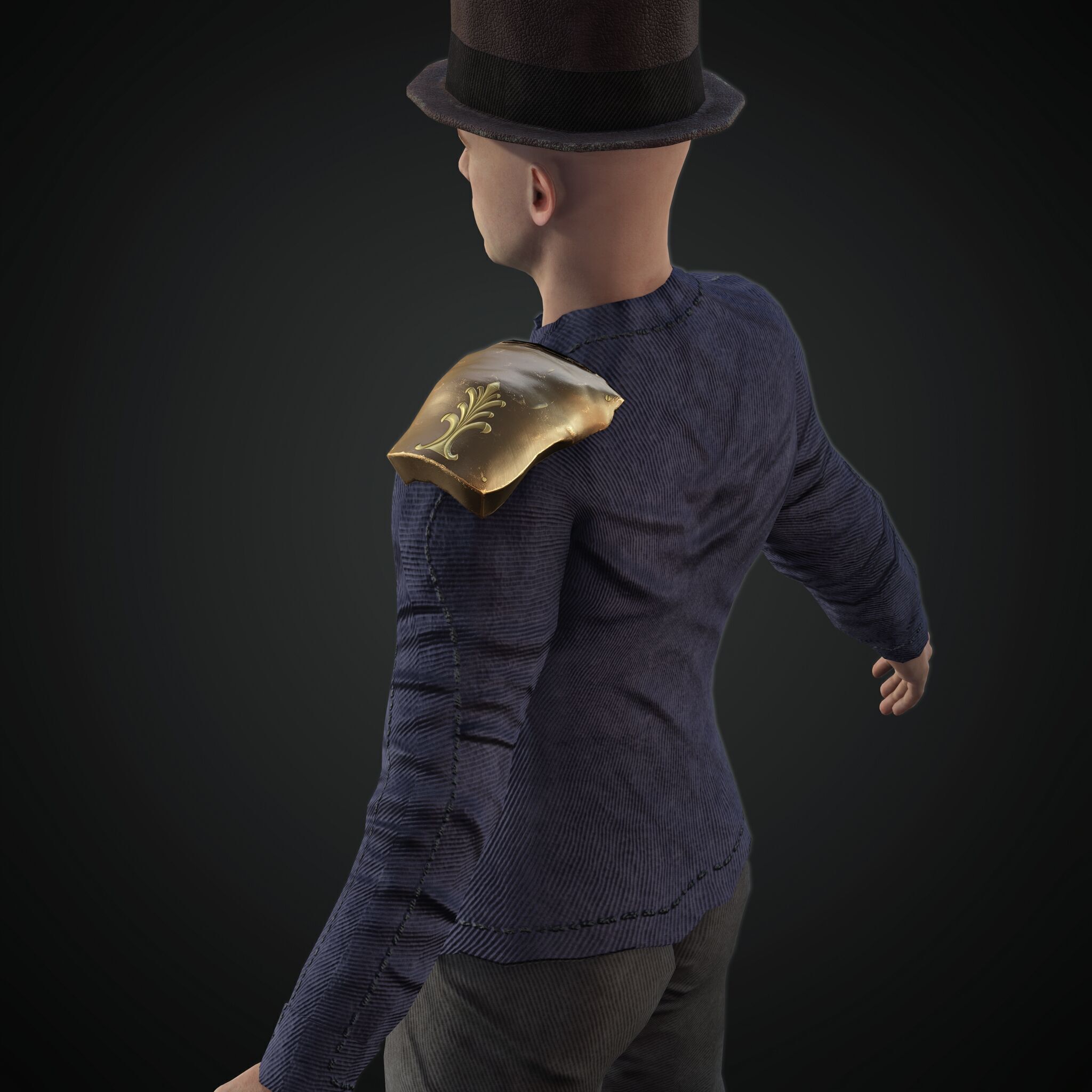 Mega Pack 28 Steampunk rigged character woman man Low-poly 3D model_9