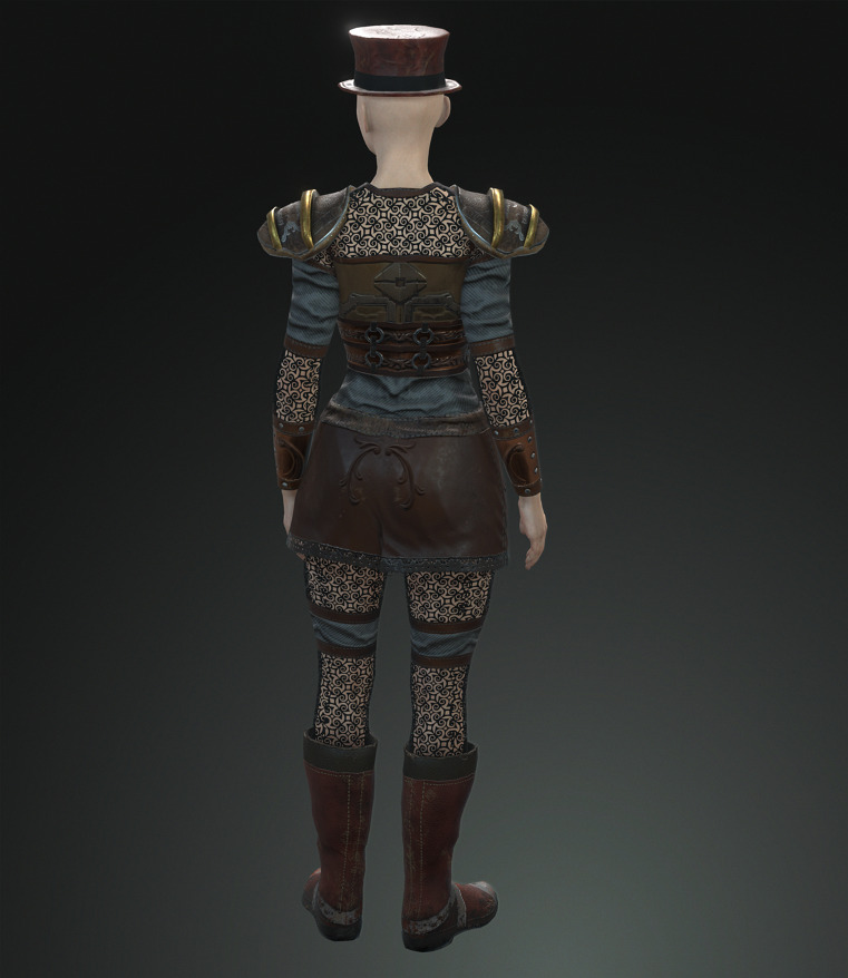 Mega Pack 28 Steampunk rigged character woman man Low-poly 3D model_130