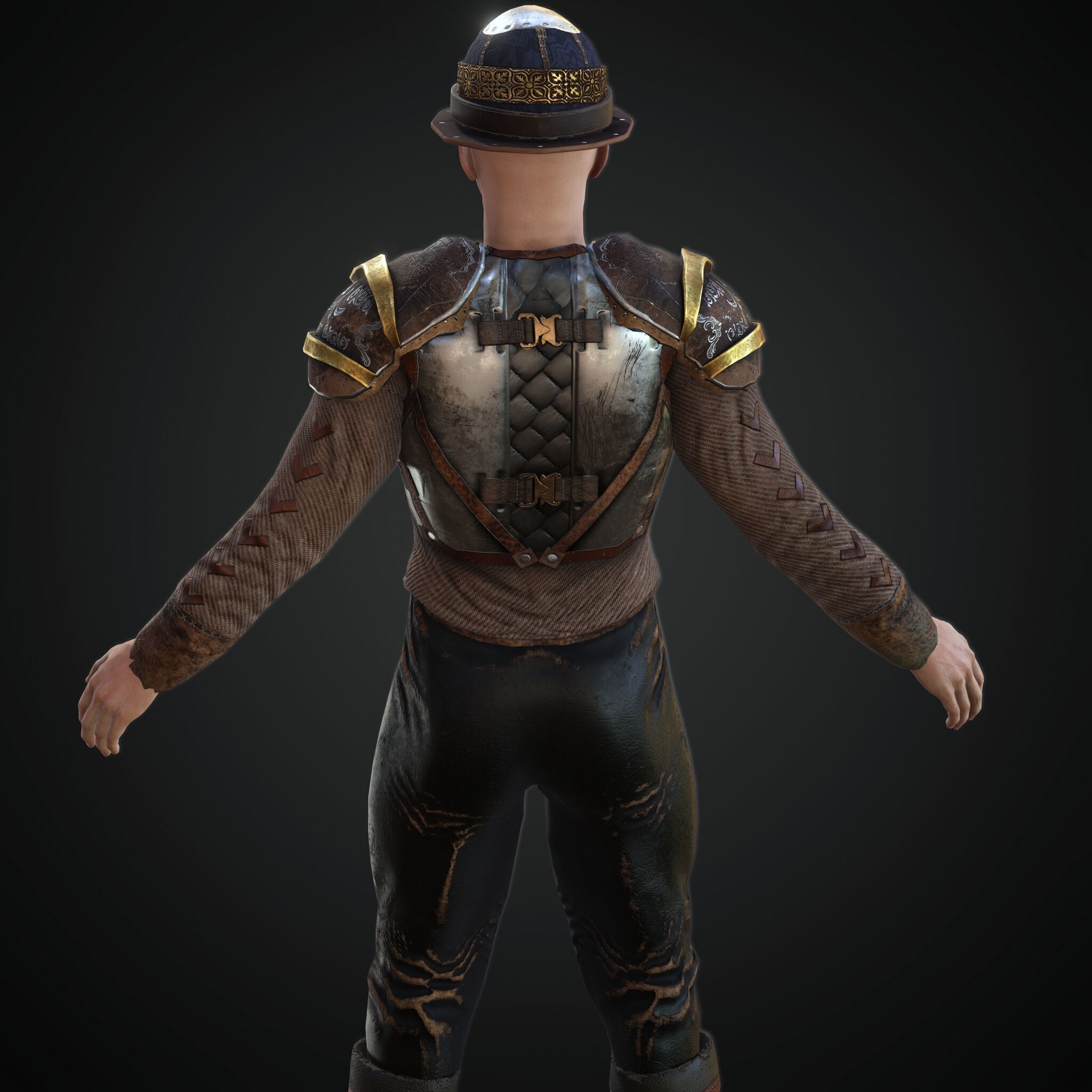 Mega Pack 28 Steampunk rigged character woman man Low-poly 3D model_63