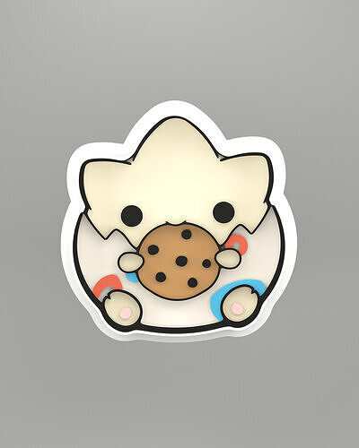 Togepi Pokemon Cookie cutter 3D print model