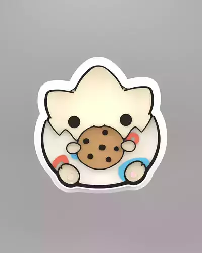 Togepi Pokemon Cookie cutter 3D print model