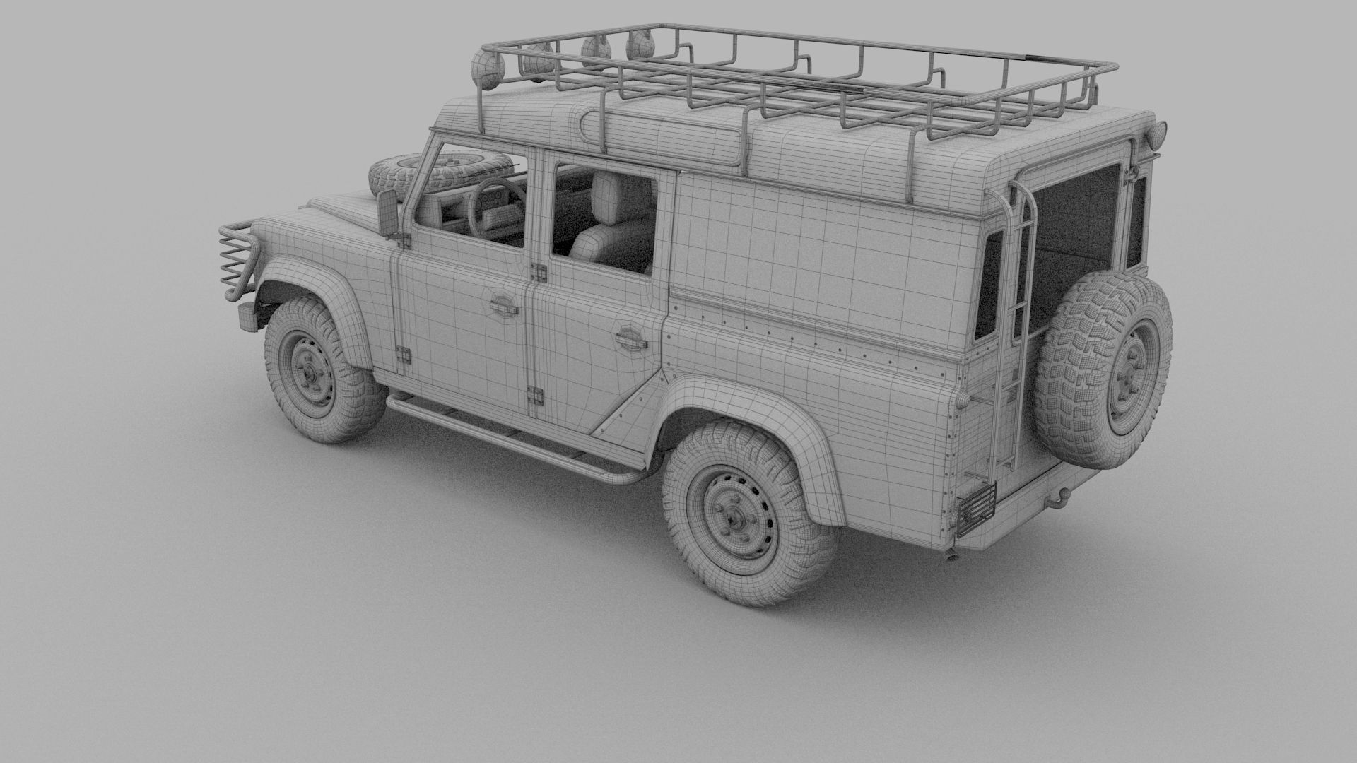 Full Land Rover Defender 110 Utility Station Wagon rev 3D model_42