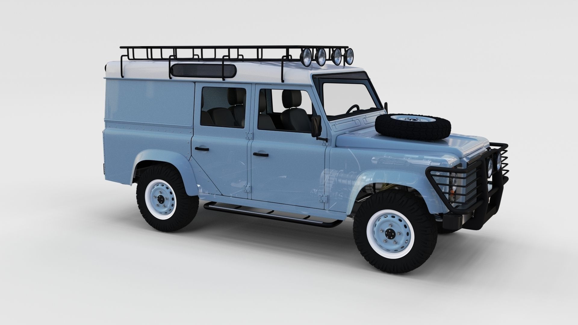 Full Land Rover Defender 110 Utility Station Wagon rev 3D model_6