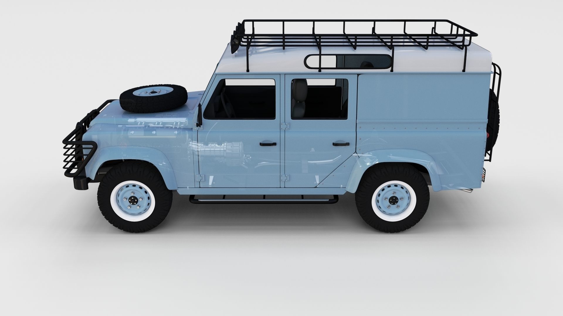 Full Land Rover Defender 110 Utility Station Wagon rev 3D model_80