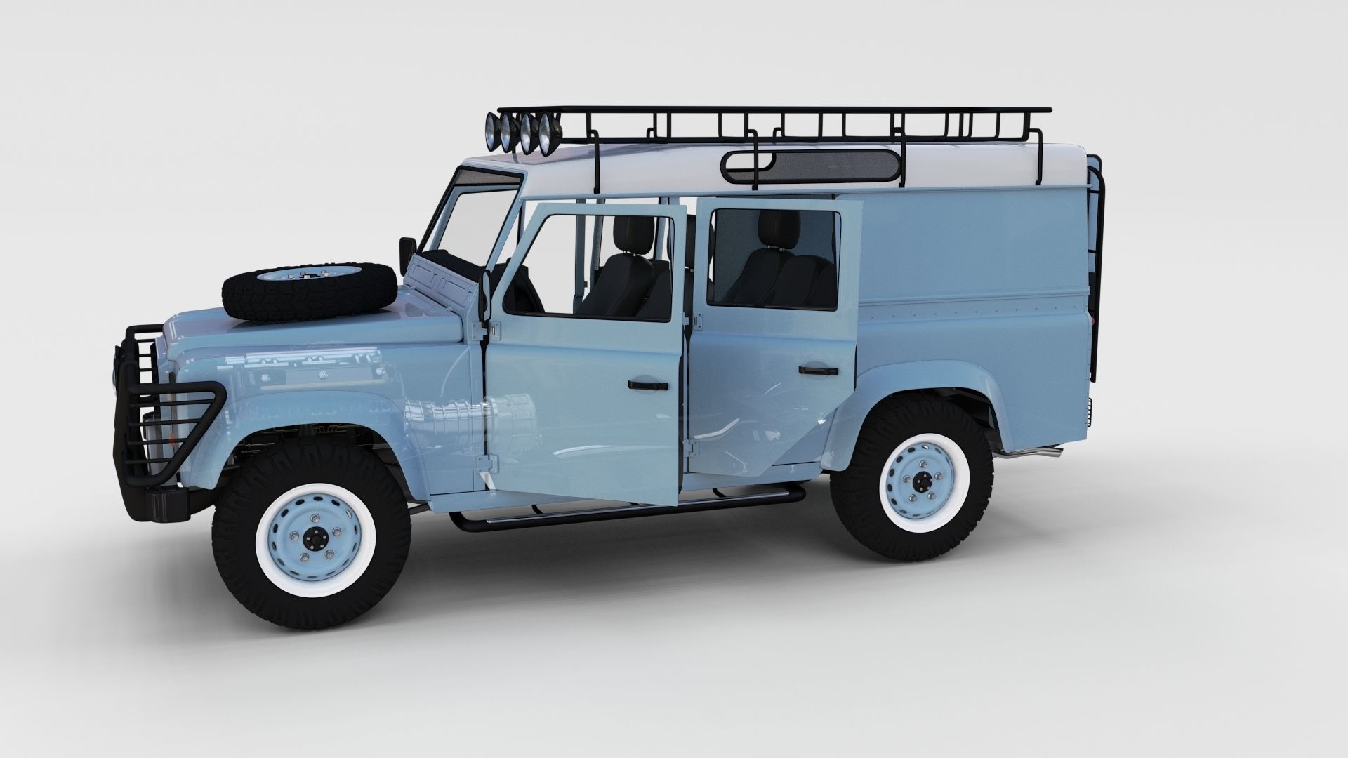 Full Land Rover Defender 110 Utility Station Wagon rev 3D model_52