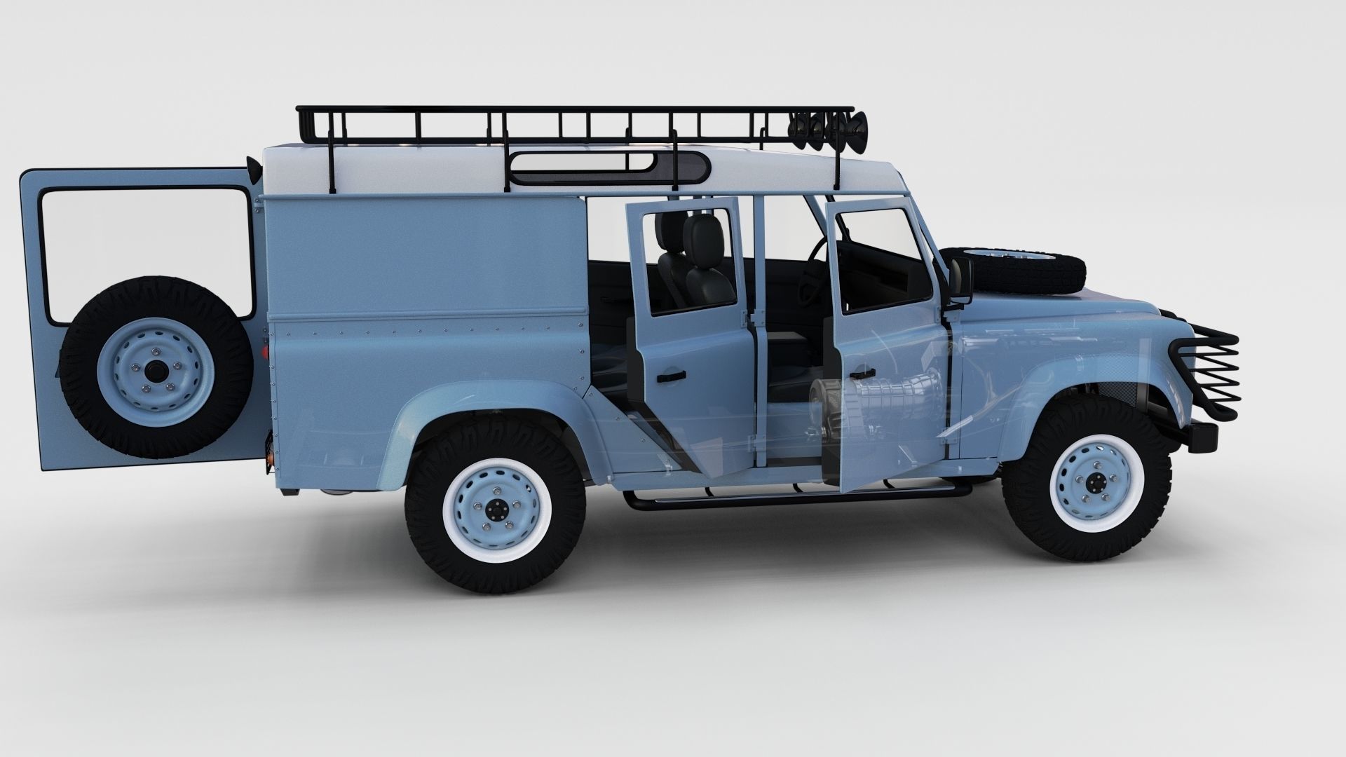 Full Land Rover Defender 110 Utility Station Wagon rev 3D model_59